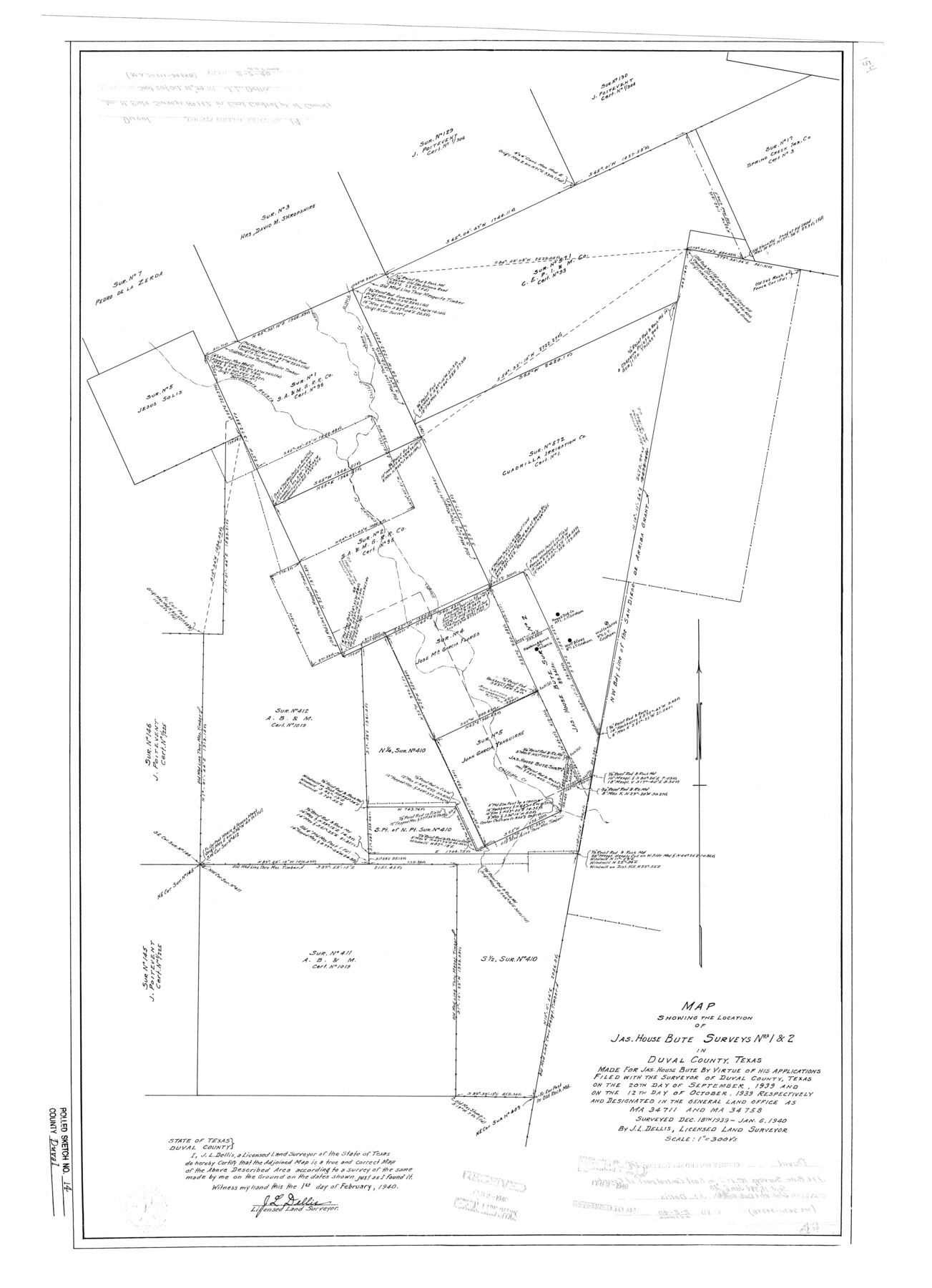 5736, Duval County Rolled Sketch 14, General Map Collection