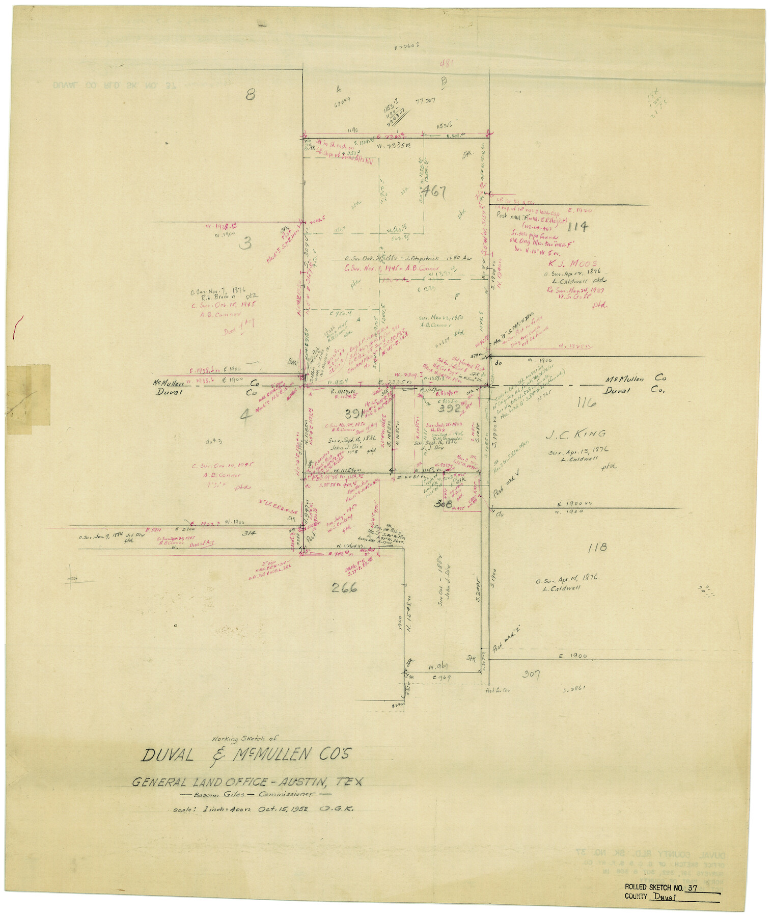 5753, Duval County Rolled Sketch 37, General Map Collection
