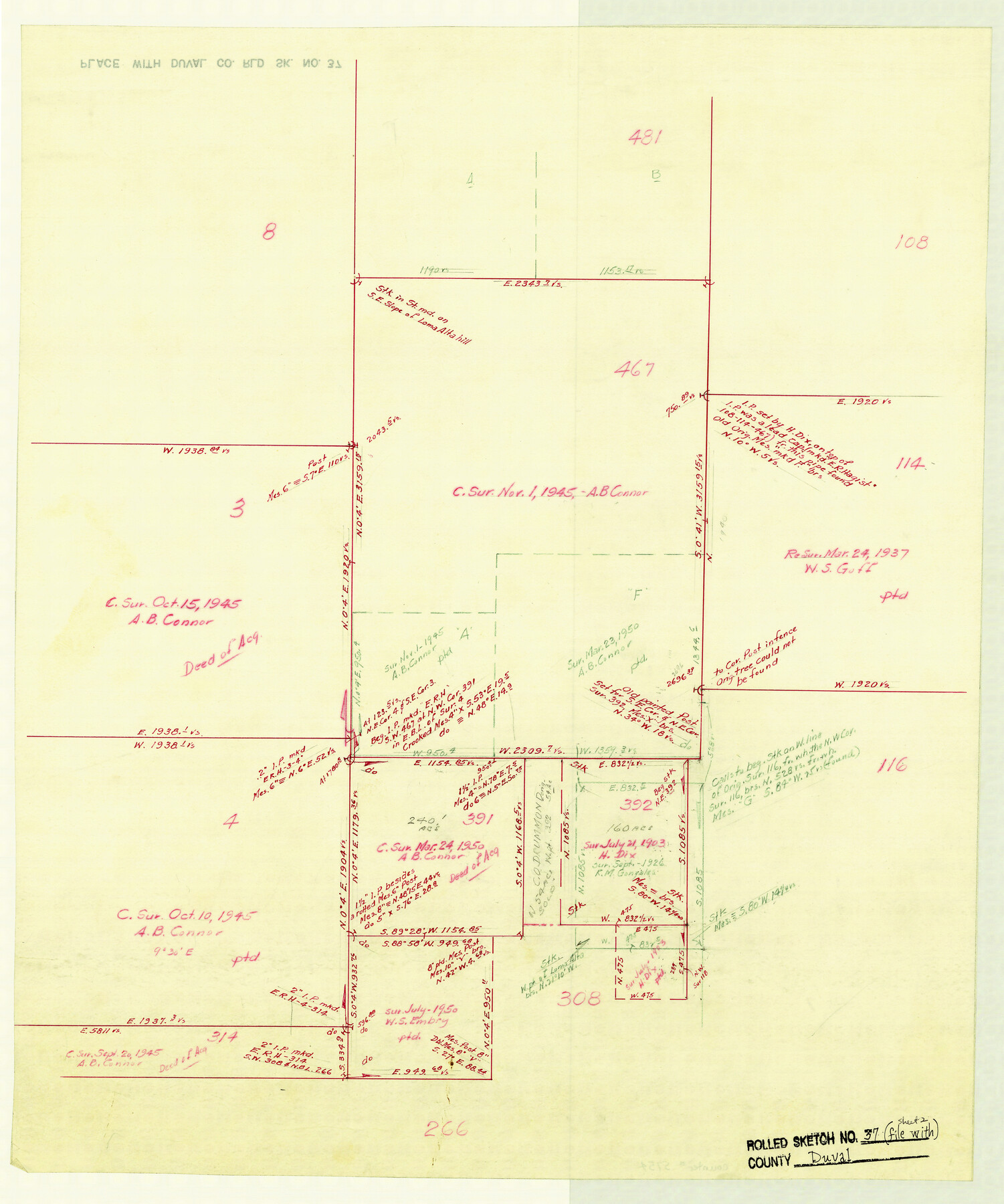 5754, Duval County Rolled Sketch 37, General Map Collection