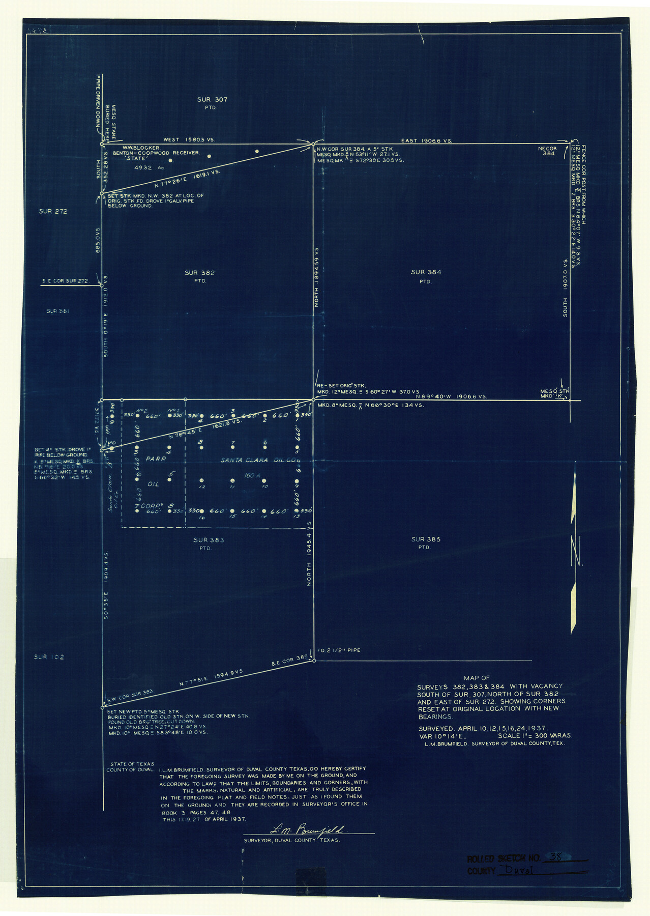 5755, Duval County Rolled Sketch 38, General Map Collection