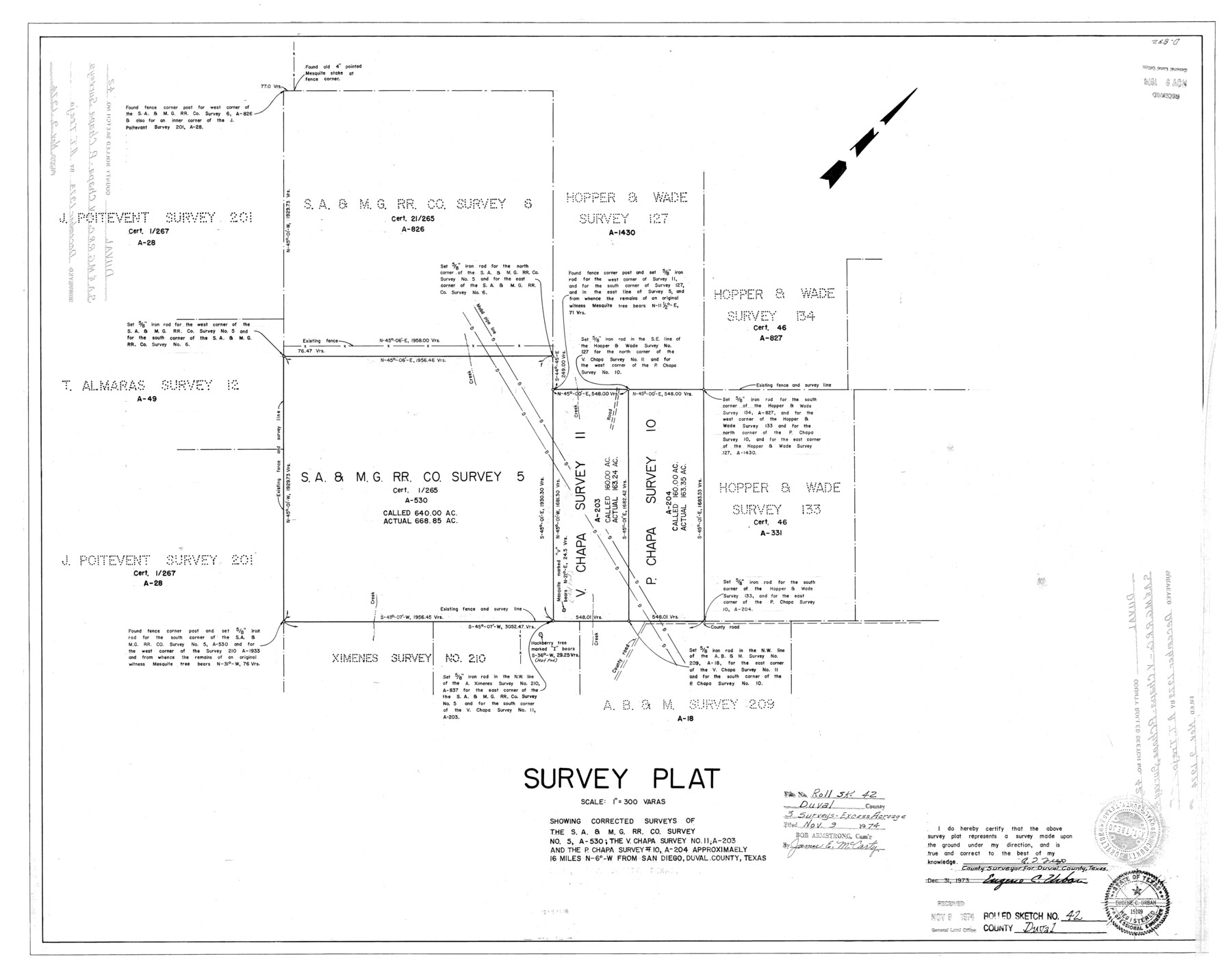 5759, Duval County Rolled Sketch 42, General Map Collection