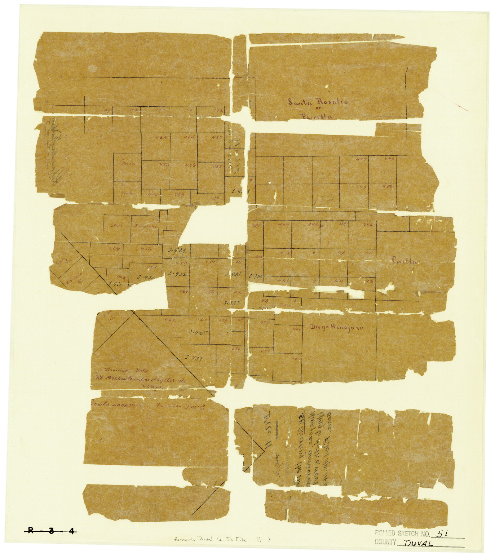 5765, Duval County Rolled Sketch 51, General Map Collection
