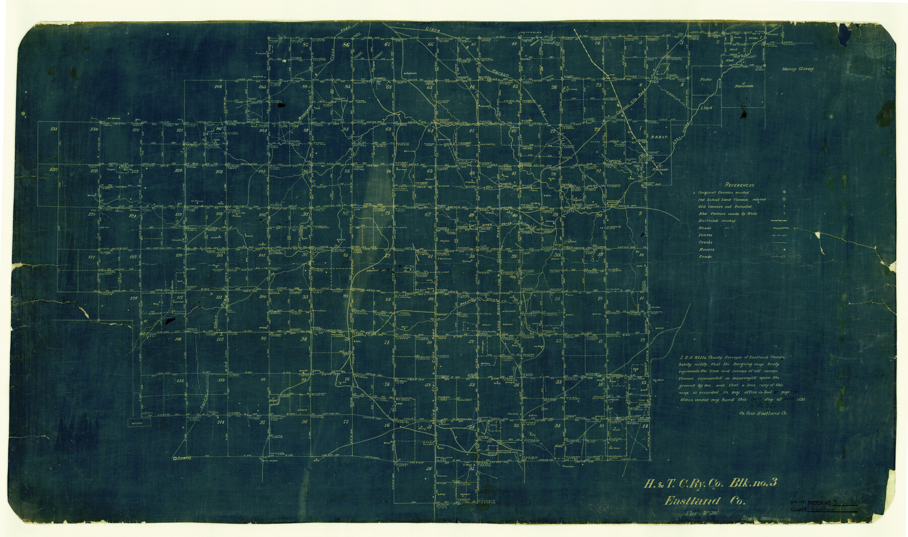 5773, Eastland County Rolled Sketch 3, General Map Collection