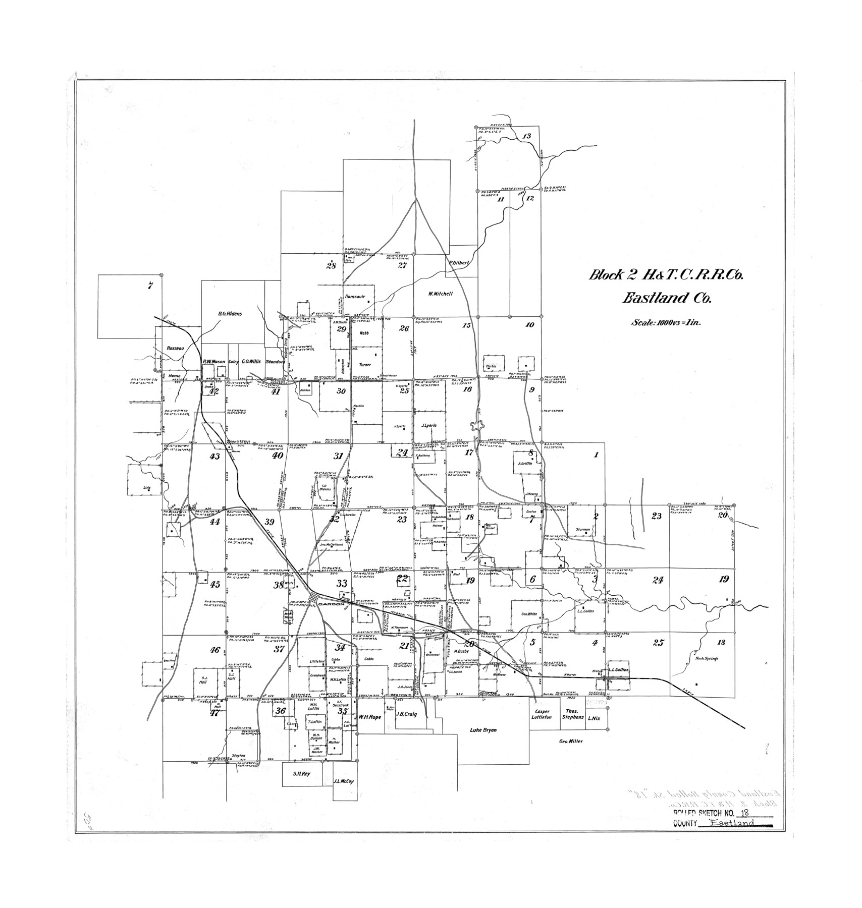 5776, Eastland County Rolled Sketch 18, General Map Collection