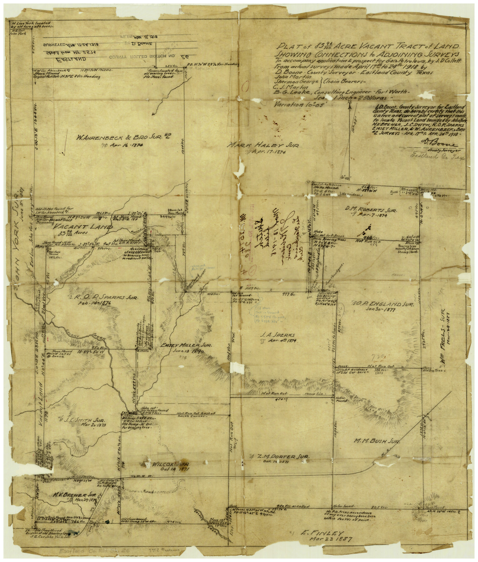 5777, Eastland County Rolled Sketch 26, General Map Collection