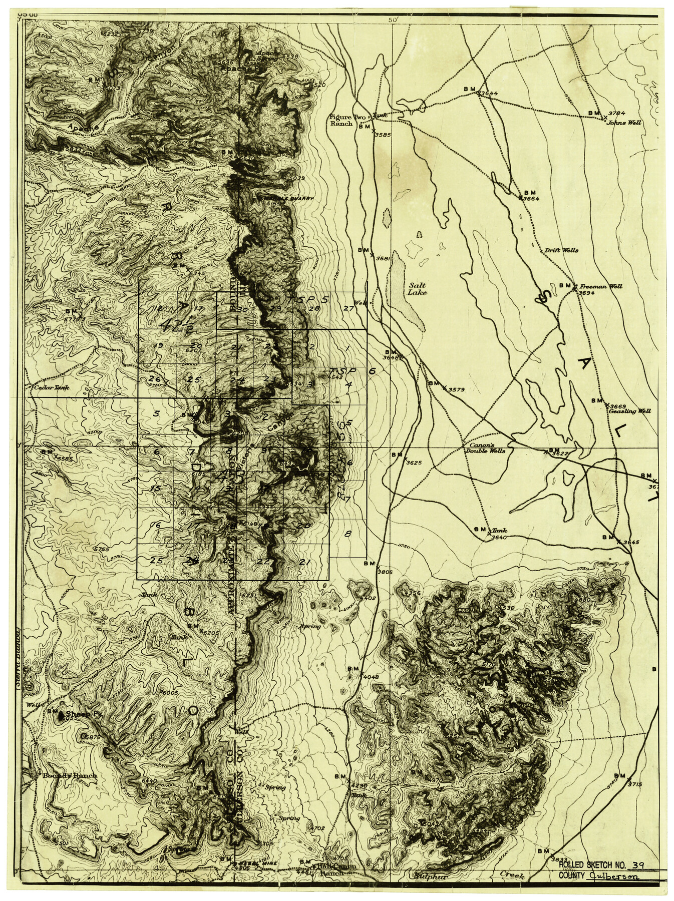 5783, Culberson County Rolled Sketch 39, General Map Collection
