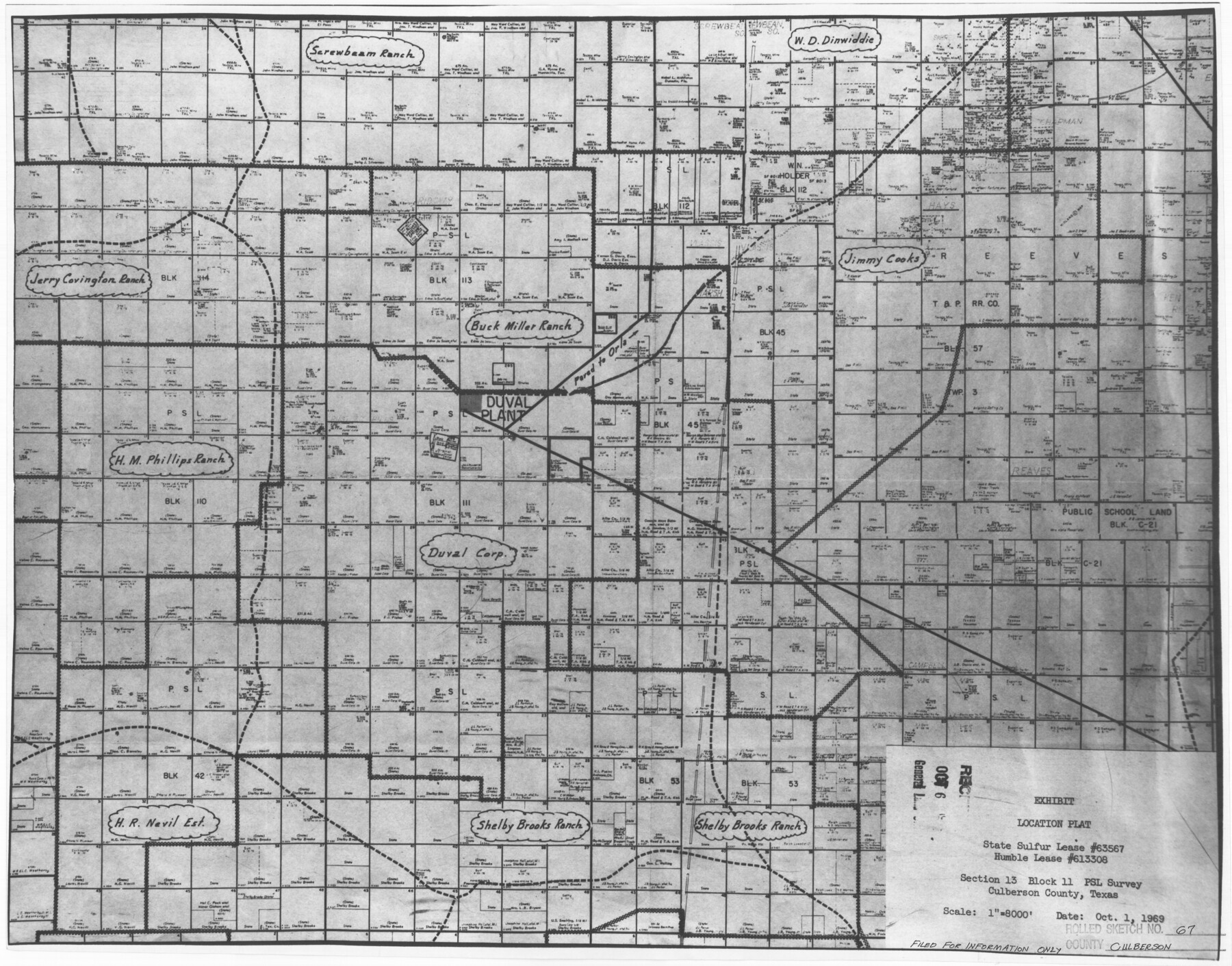 5785, Culberson County Rolled Sketch 67, General Map Collection