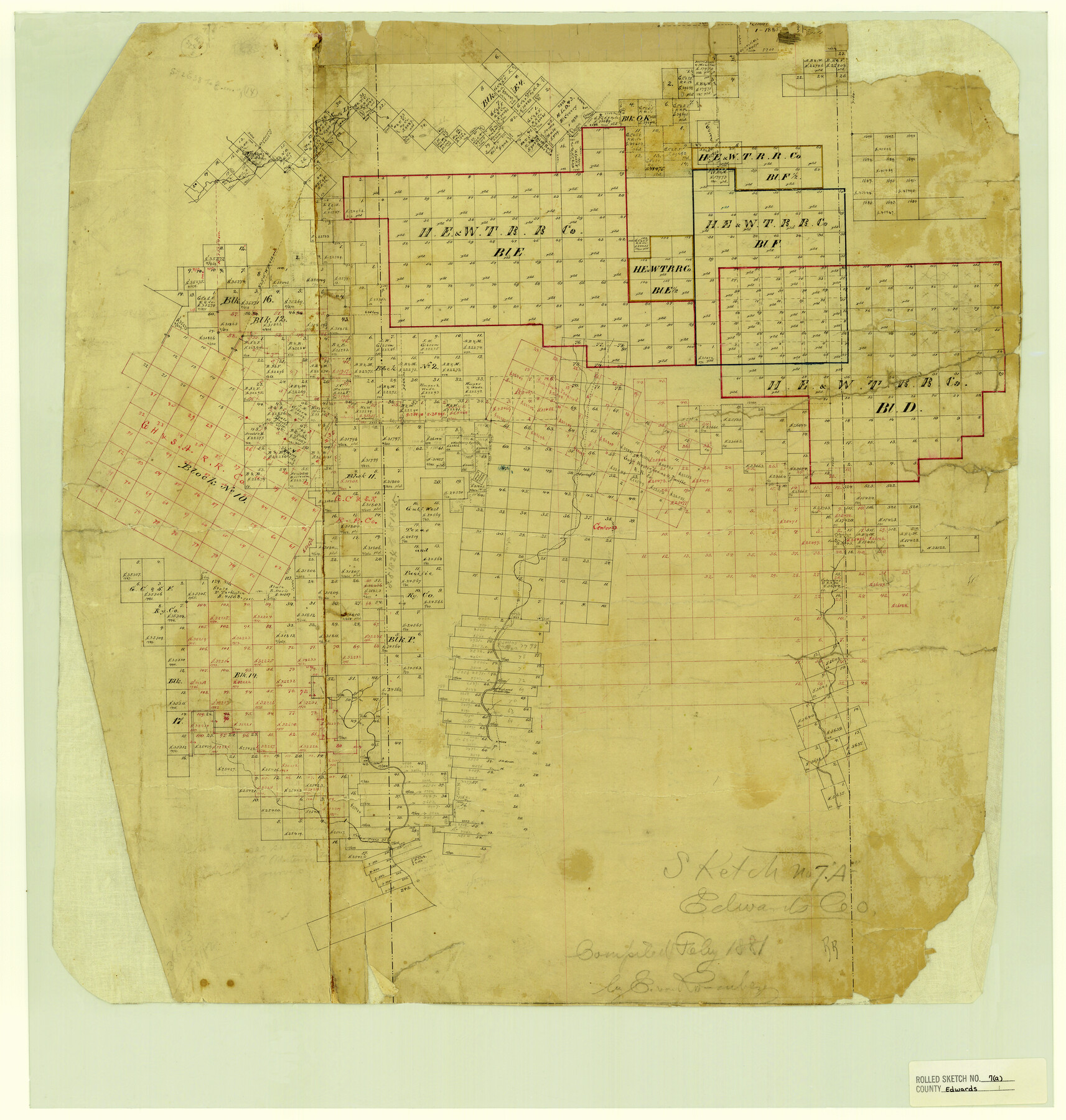 5800, Edwards County Rolled Sketch 7, General Map Collection