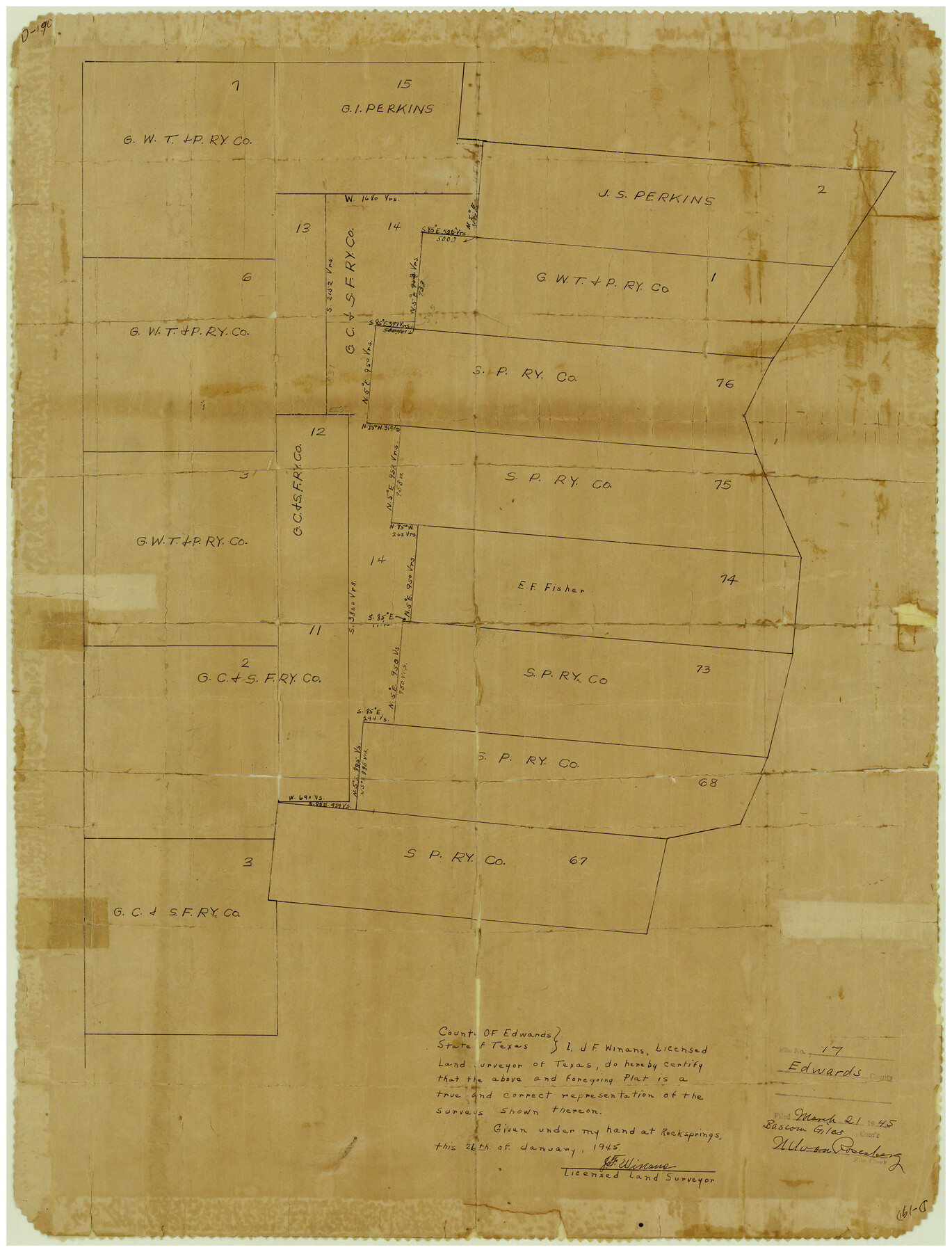 5806, Edwards County Rolled Sketch 17, General Map Collection