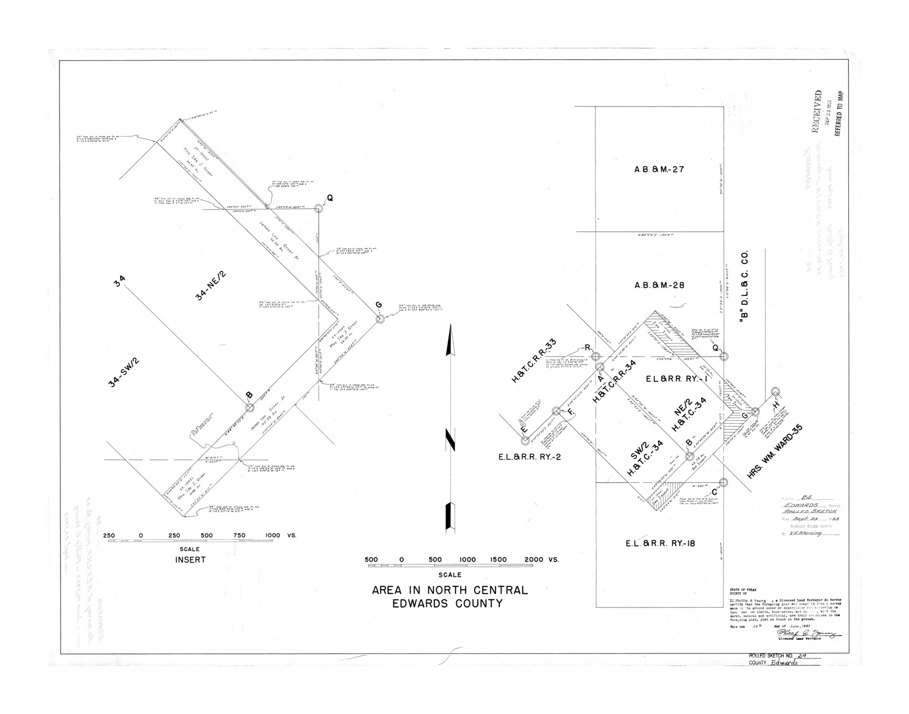 5810, Edwards County Rolled Sketch 24, General Map Collection