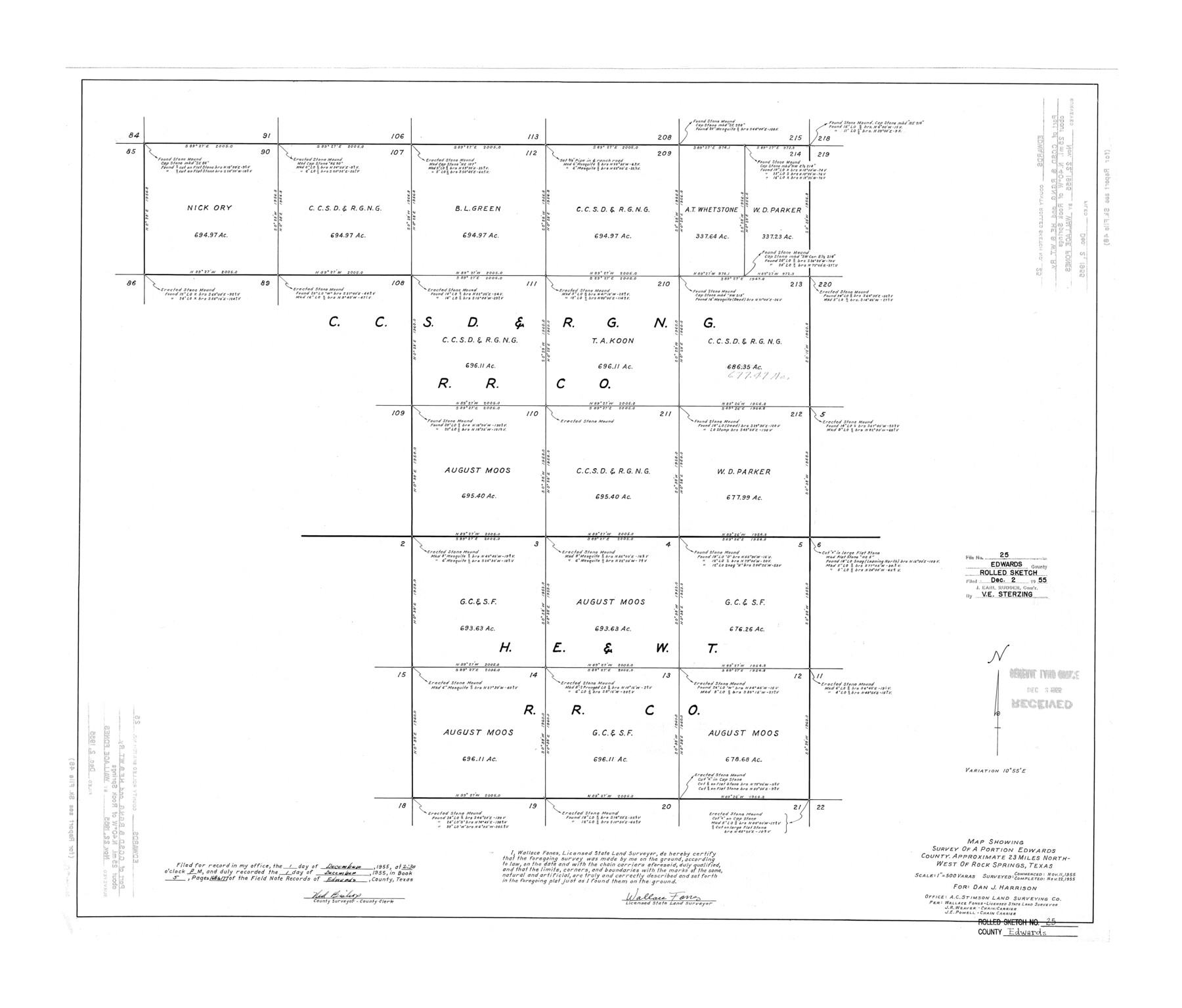 5811, Edwards County Rolled Sketch 25, General Map Collection