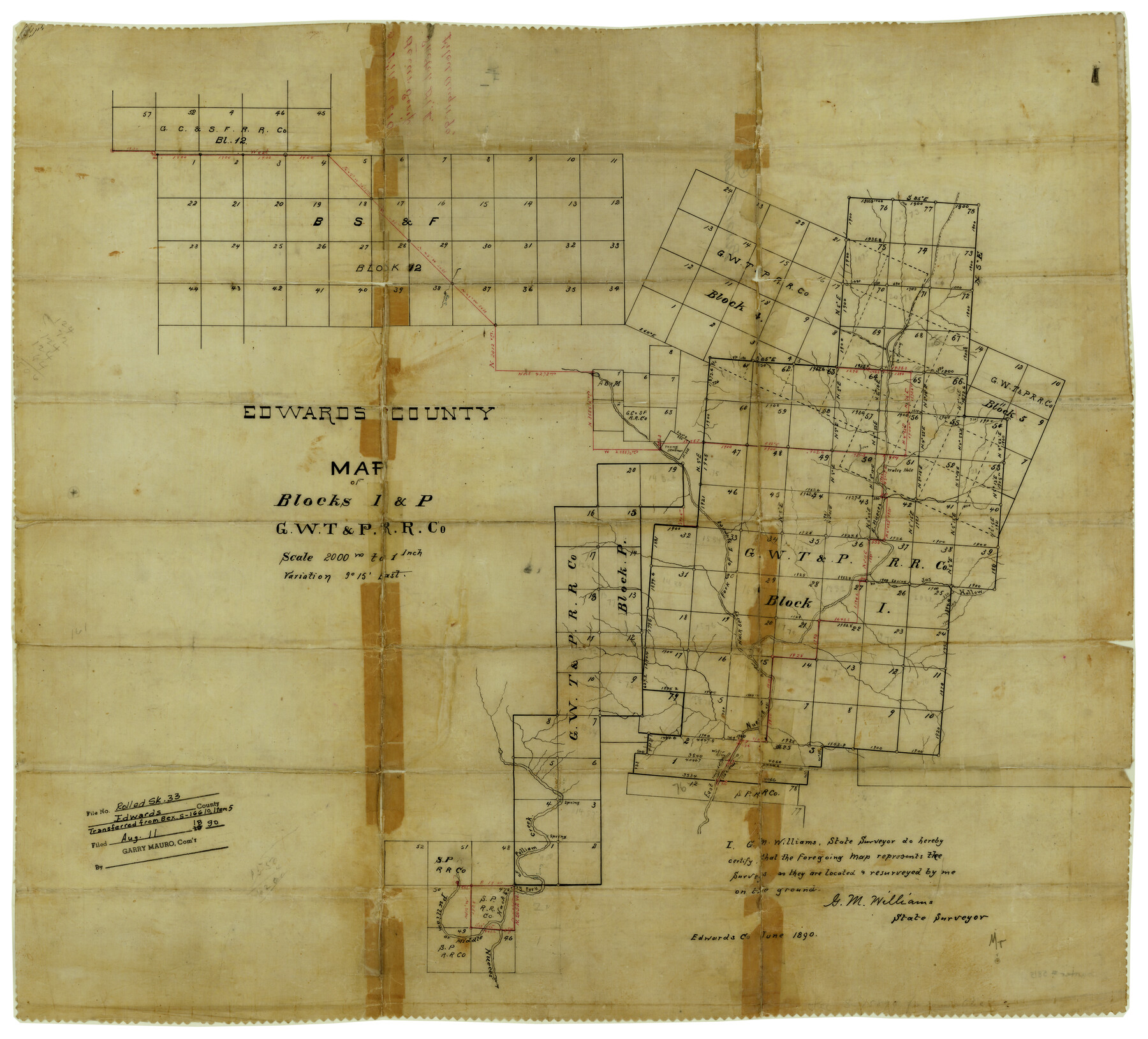 5815, Edwards County Rolled Sketch 33, General Map Collection