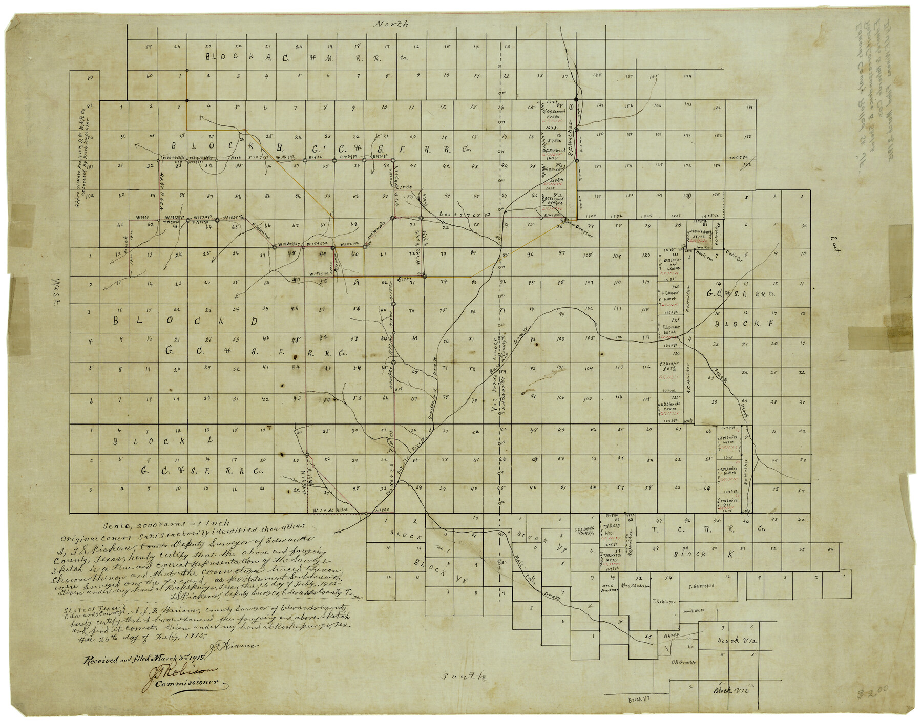 5819, Edwards County Rolled Sketch JF, General Map Collection
