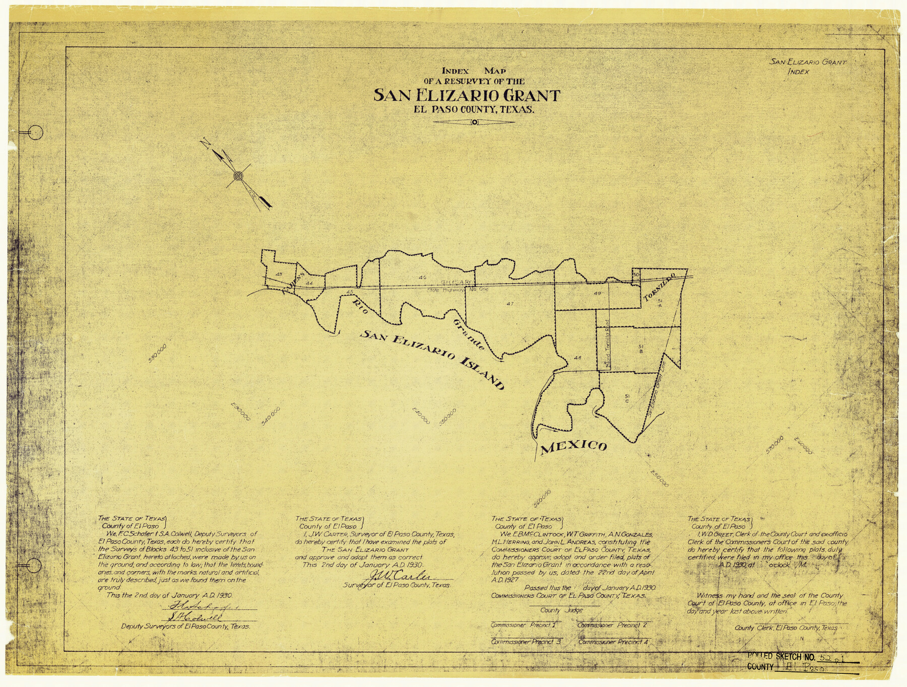 5837, El Paso County Rolled Sketch 52, General Map Collection