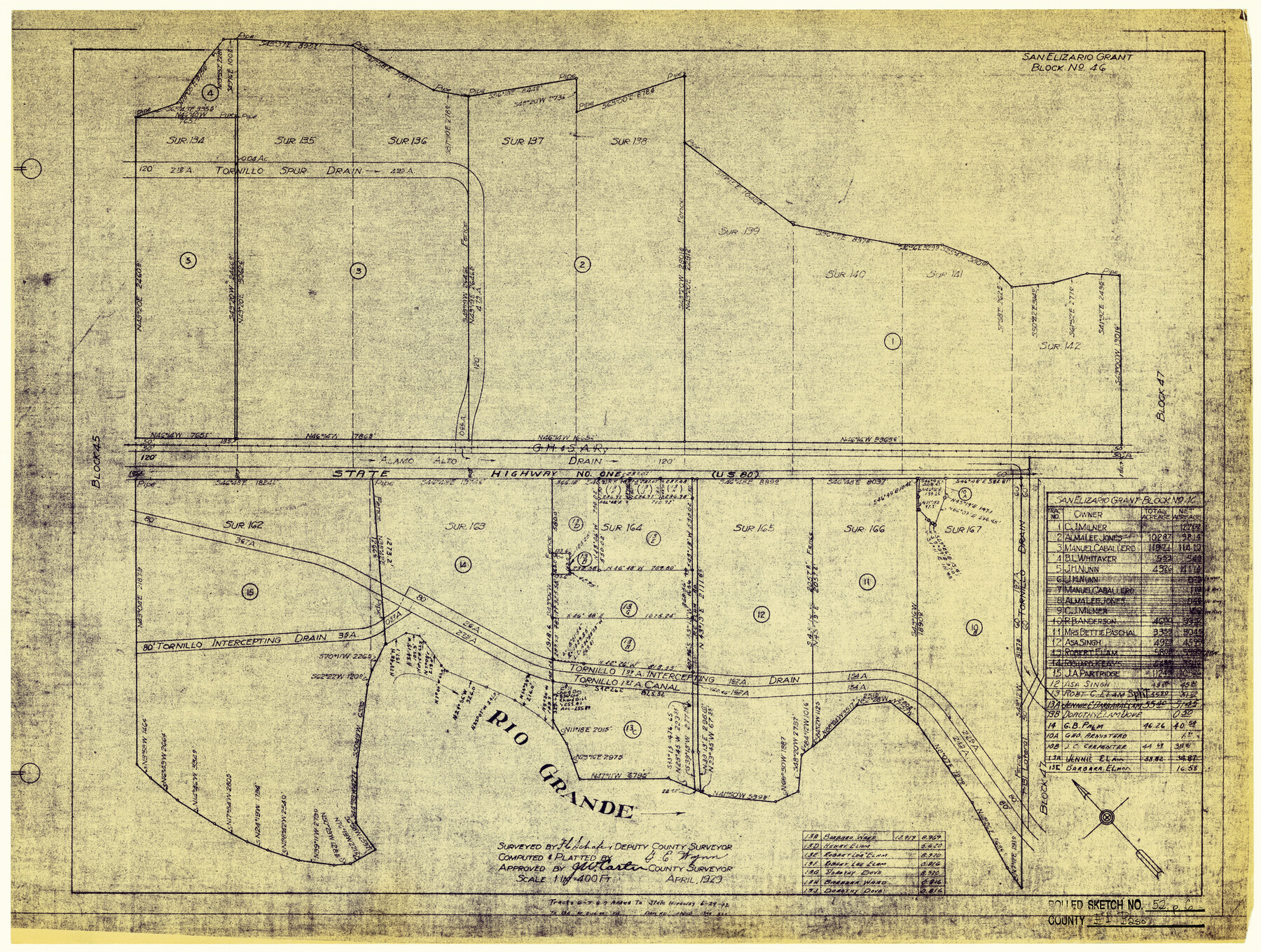 5842, El Paso County Rolled Sketch 52, General Map Collection