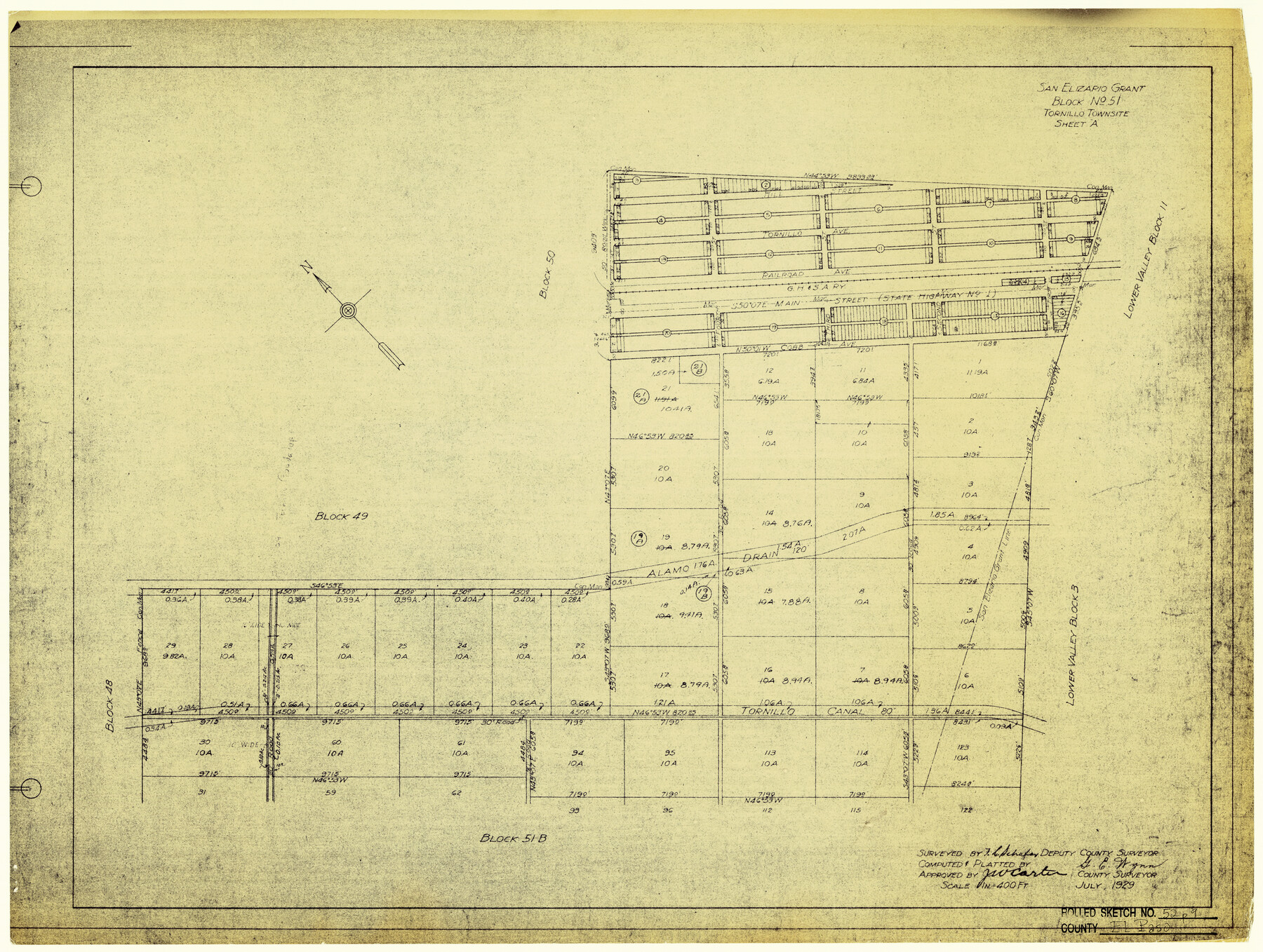 5845, El Paso County Rolled Sketch 52, General Map Collection