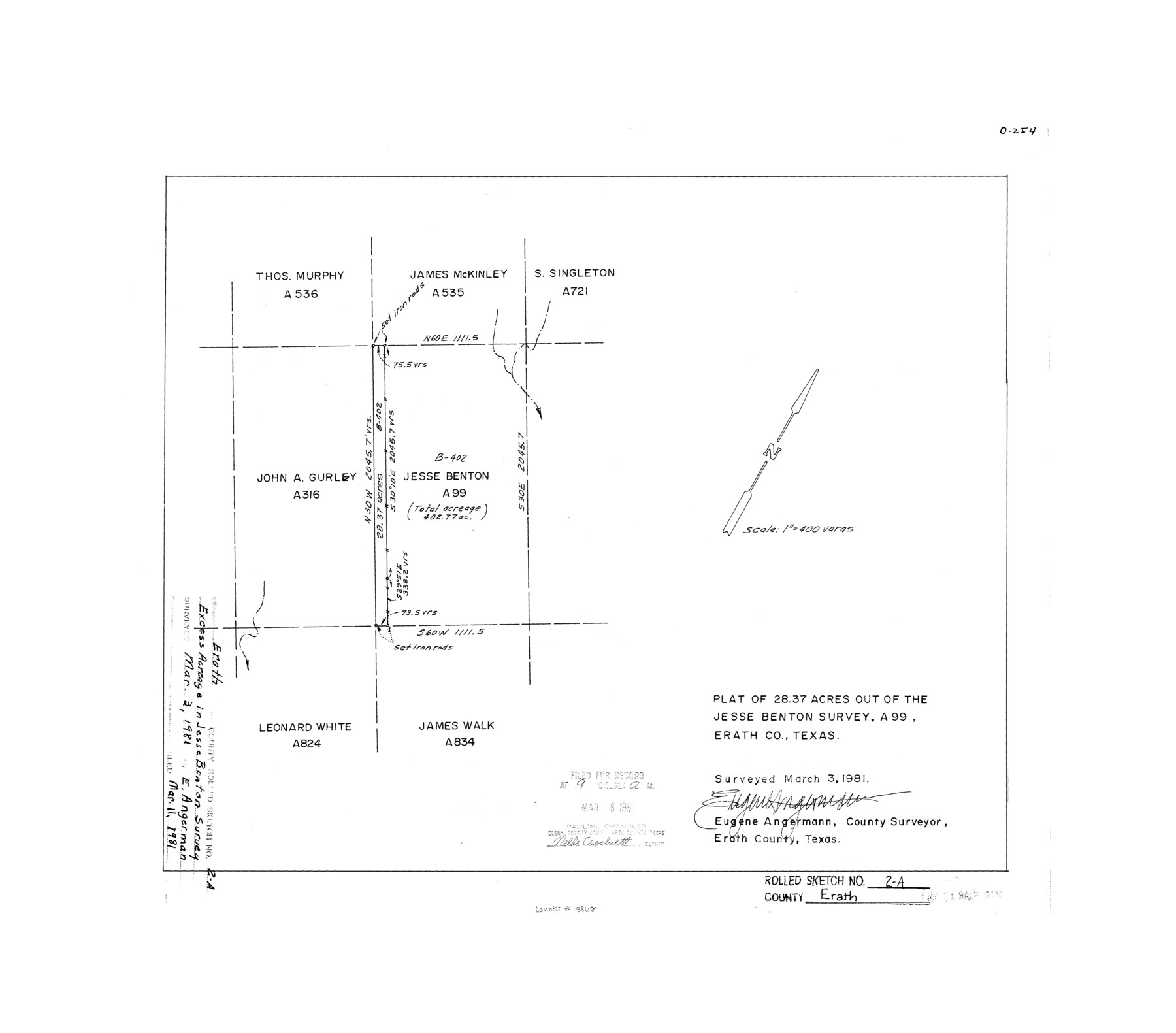 5862, Erath County Rolled Sketch 2A, General Map Collection