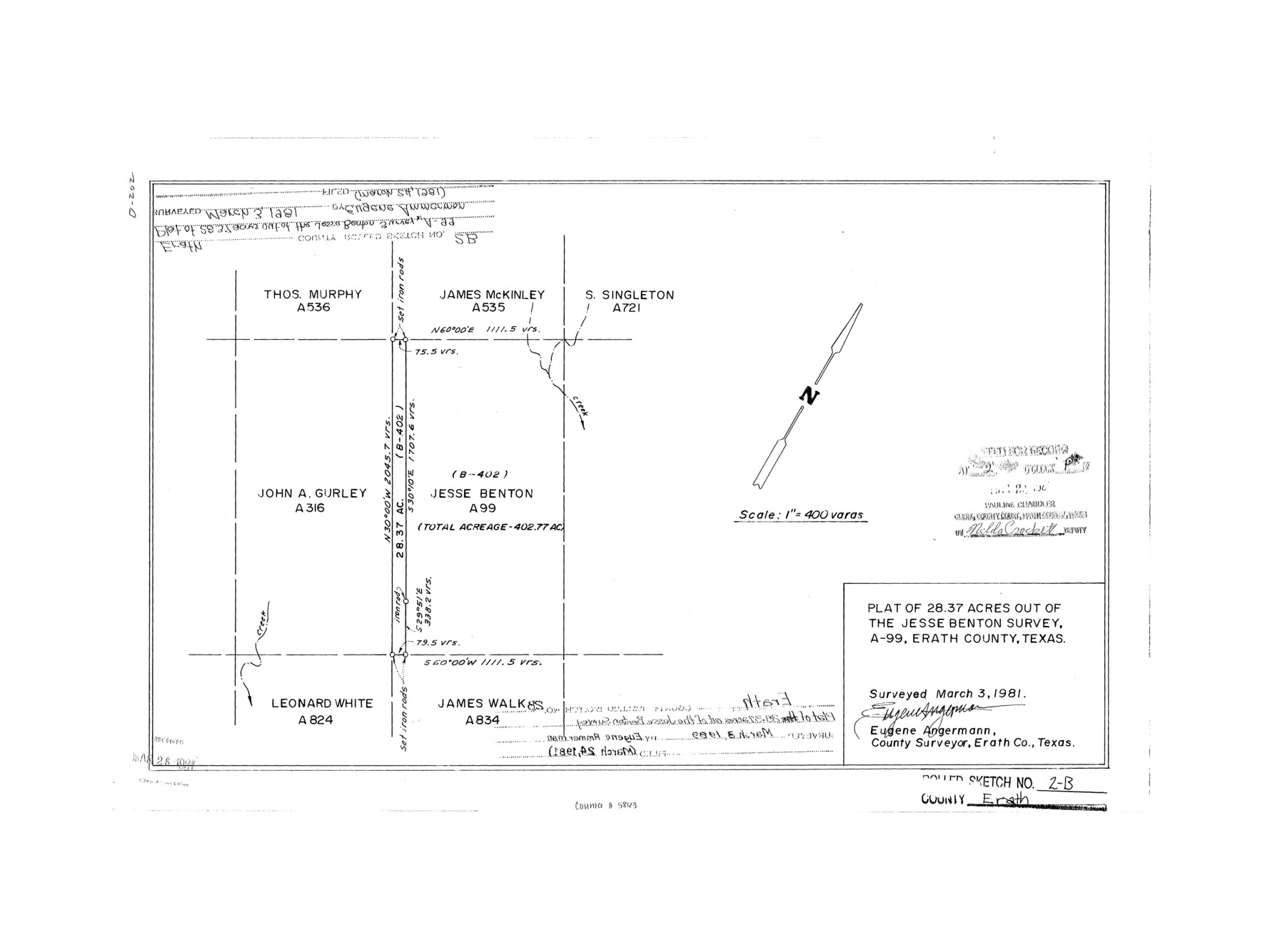 5863, Erath County Rolled Sketch 2B, General Map Collection