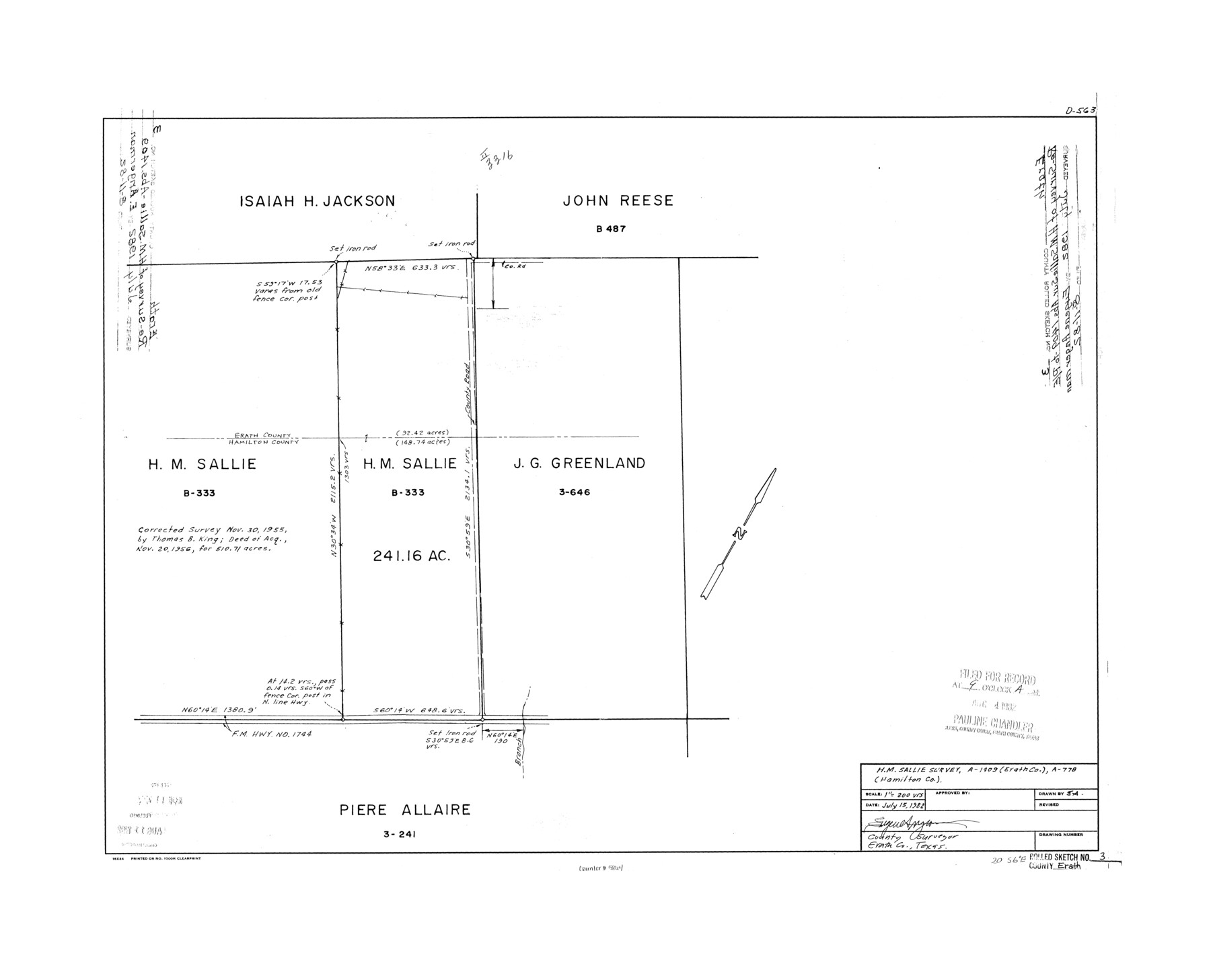 5864, Erath County Rolled Sketch 3, General Map Collection