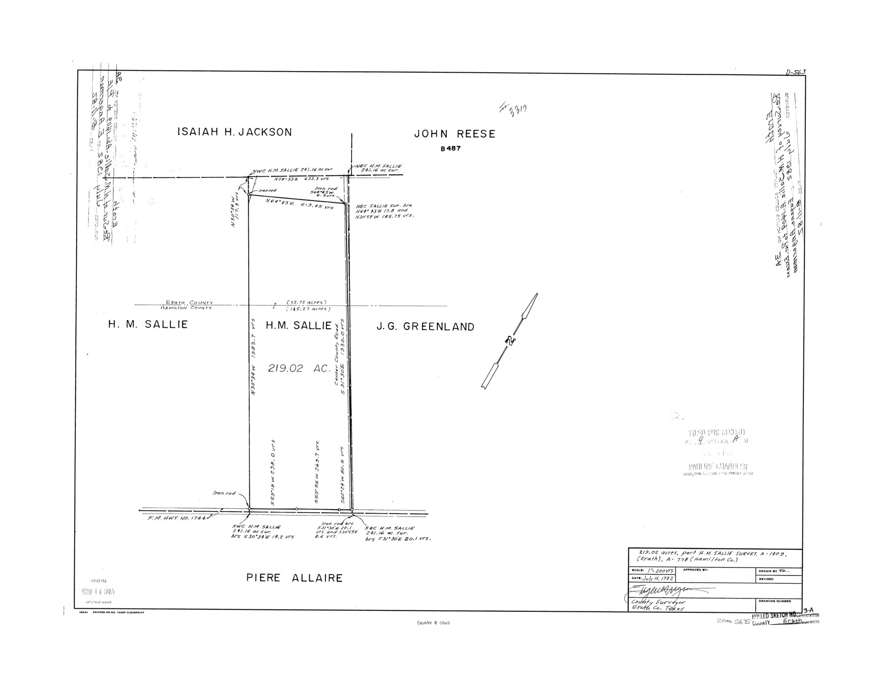 5865, Erath County Rolled Sketch 3A, General Map Collection