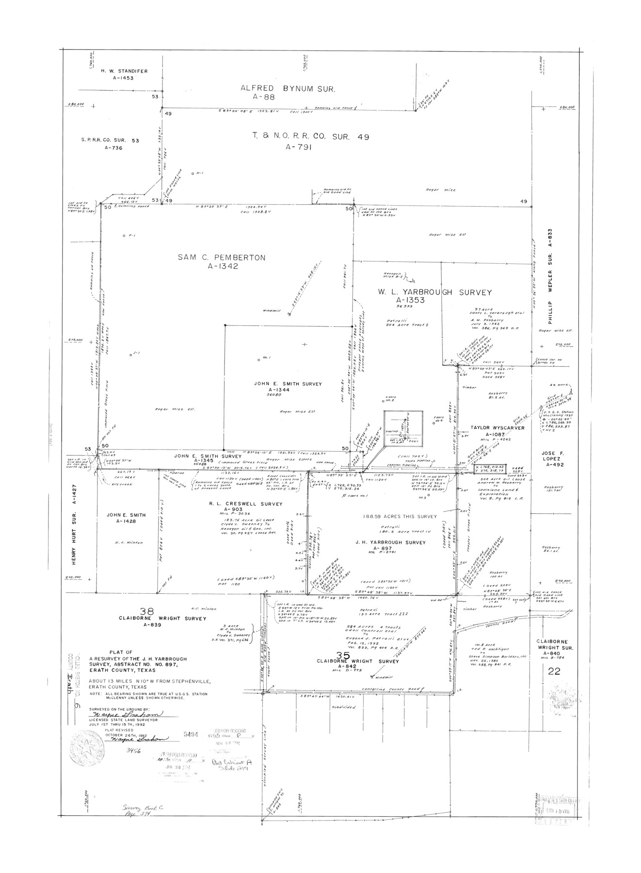 5867, Erath County Rolled Sketch 6, General Map Collection