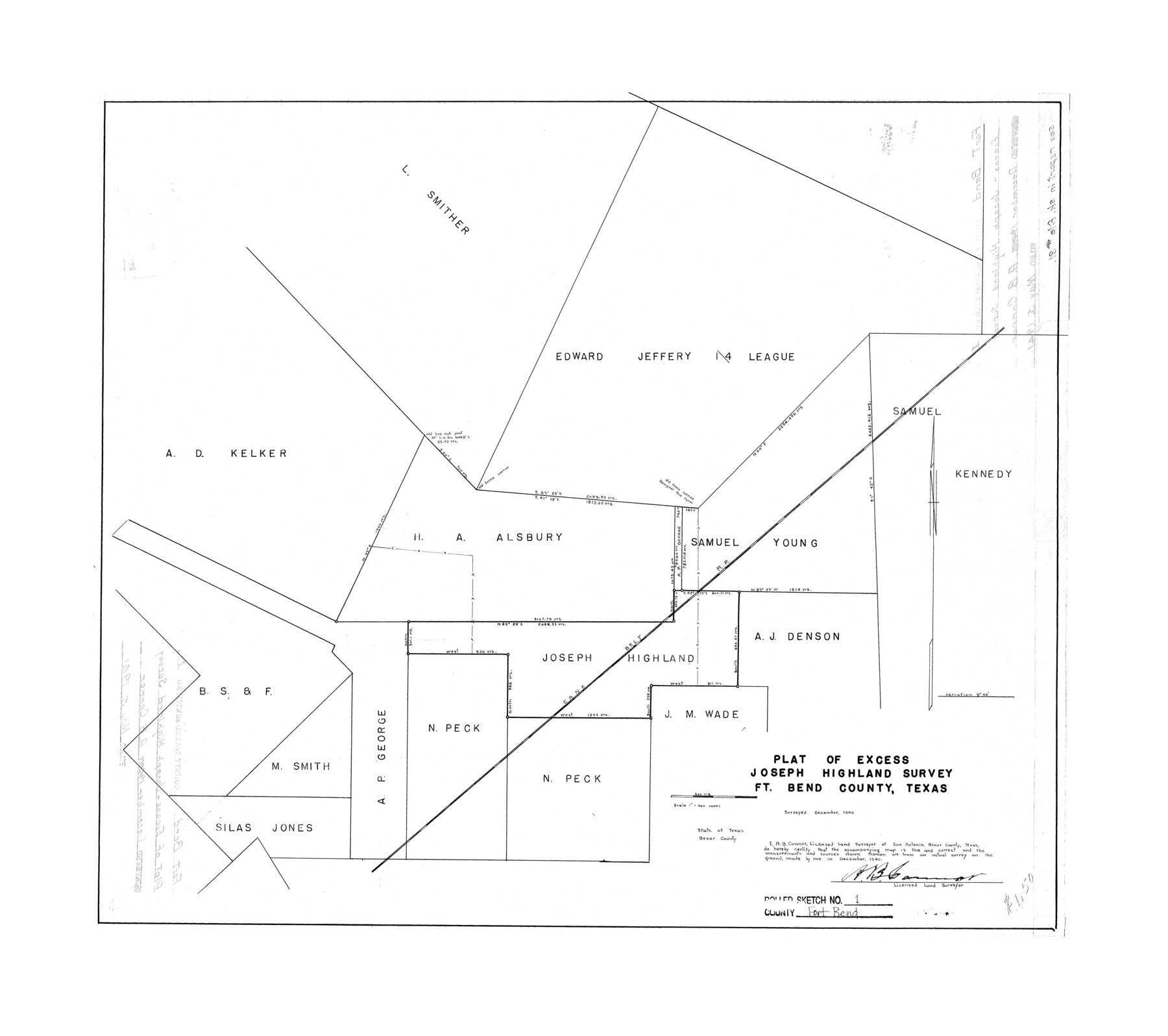 5891, Fort Bend County Rolled Sketch 1, General Map Collection