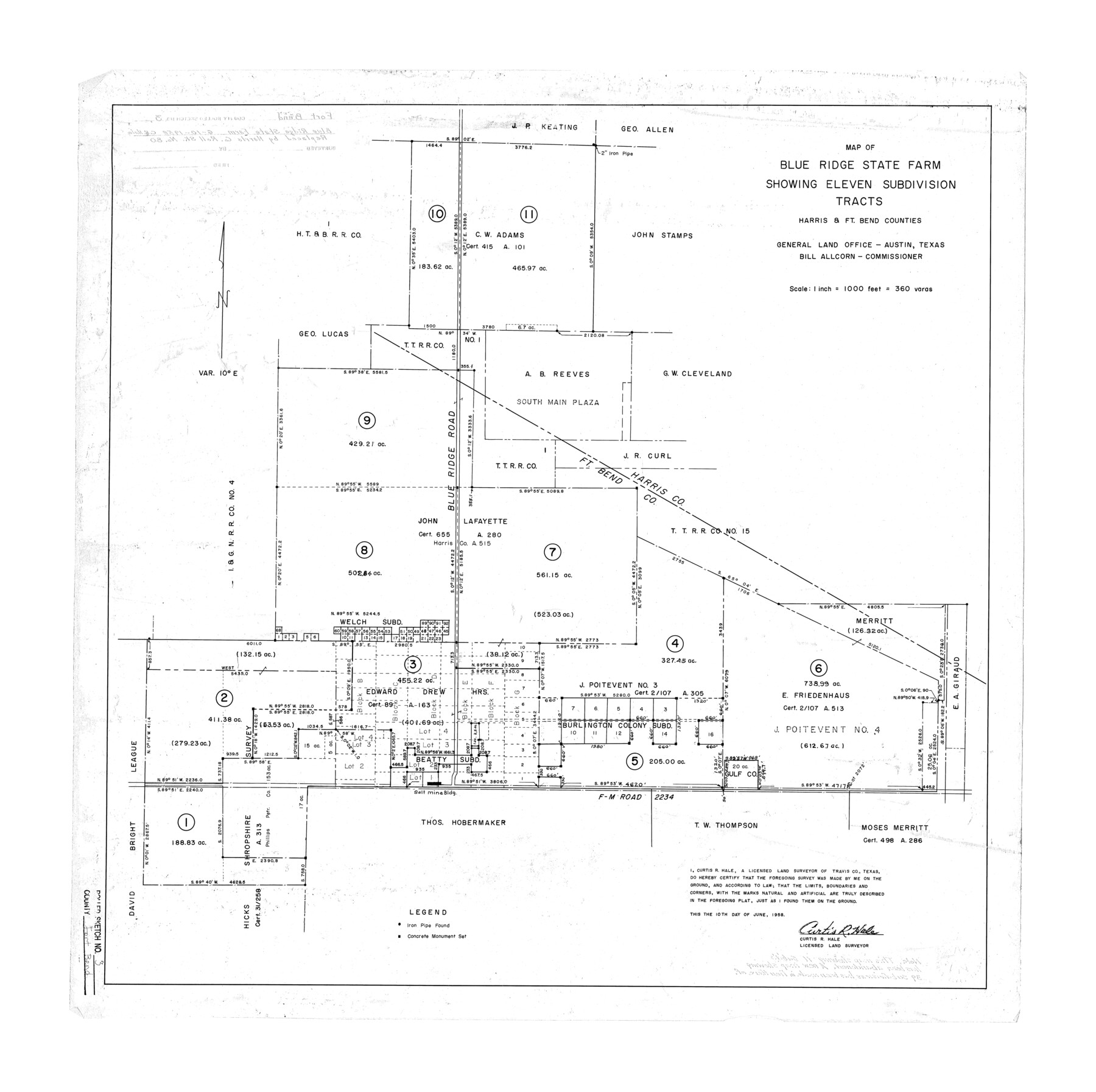 5893, Fort Bend County Rolled Sketch 3, General Map Collection