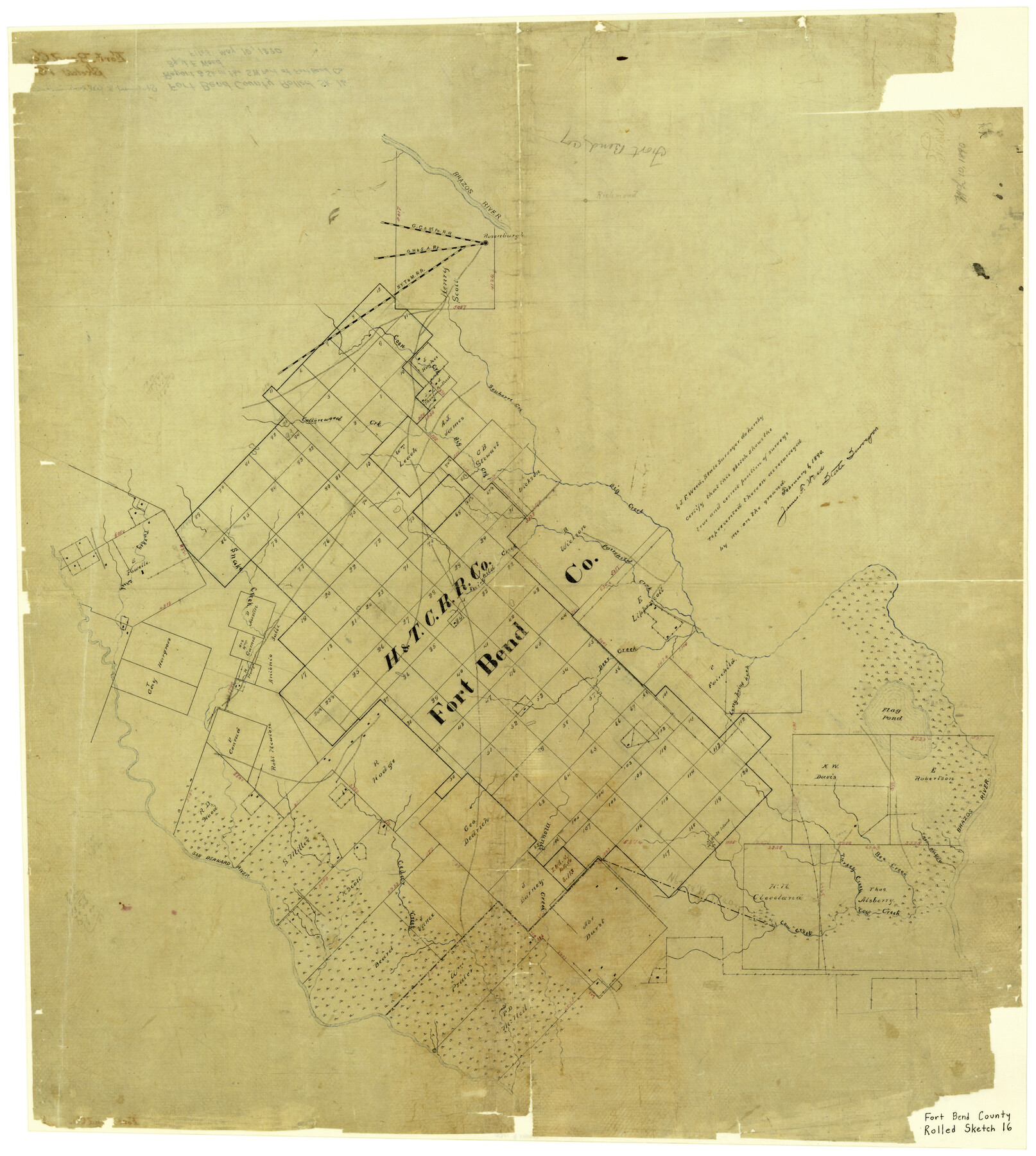 5900, Fort Bend County Rolled Sketch 16, General Map Collection