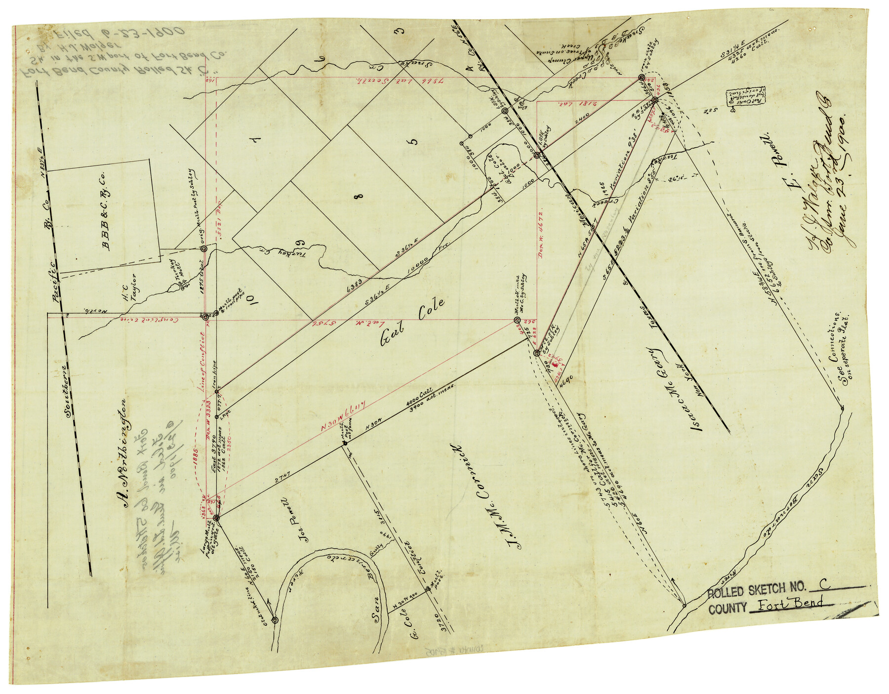 5905, Fort Bend County Rolled Sketch C, General Map Collection