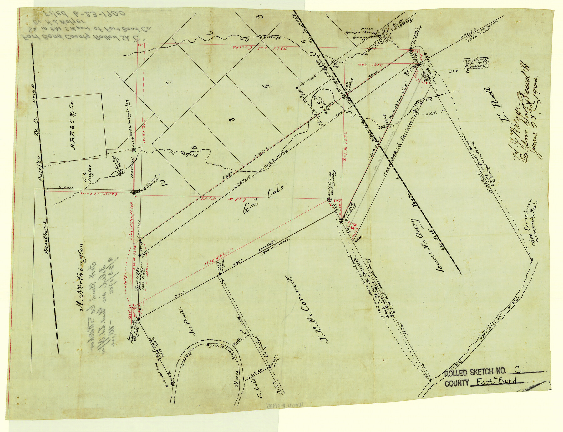 5905, Fort Bend County Rolled Sketch C, General Map Collection