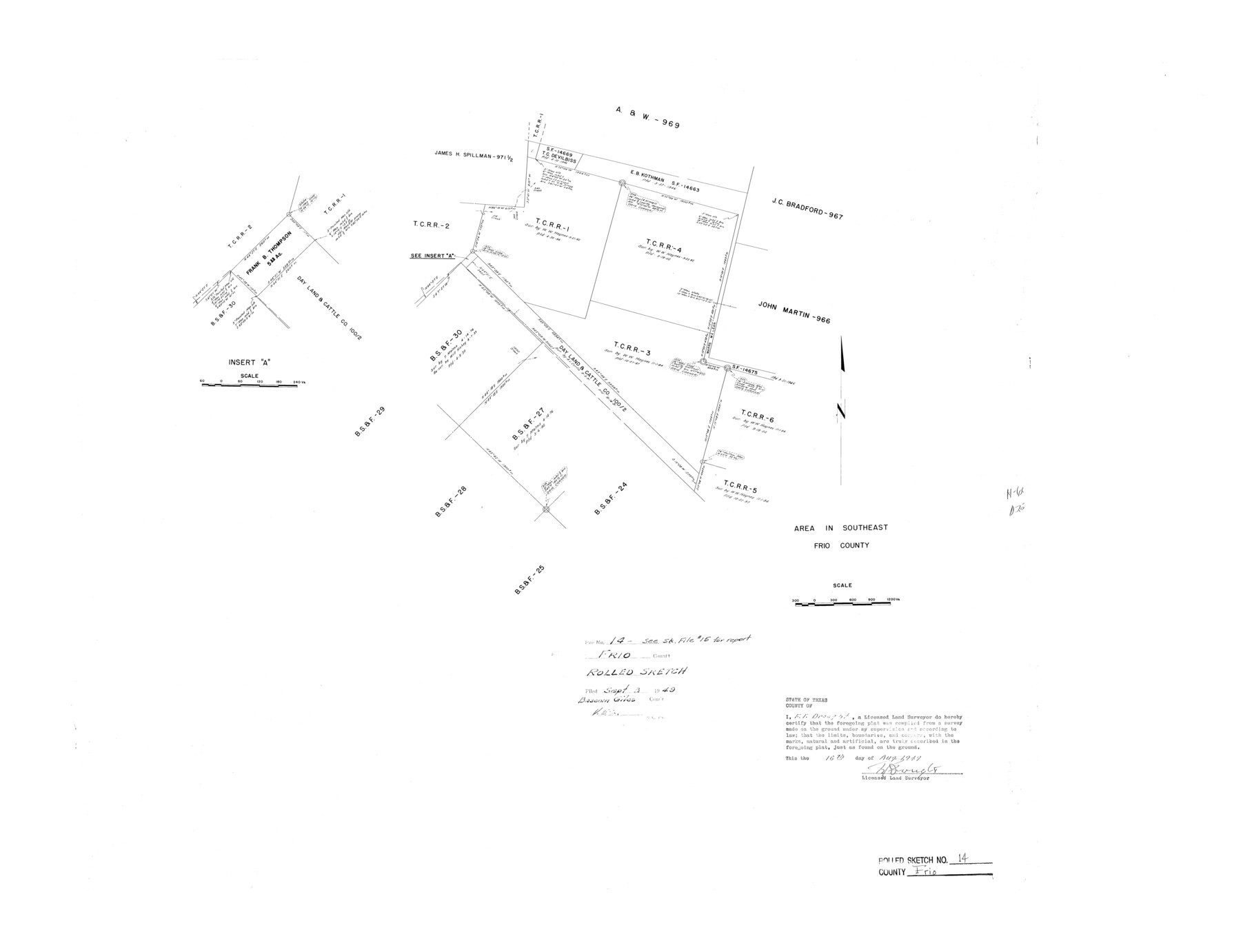 5921, Frio County Rolled Sketch 14, General Map Collection