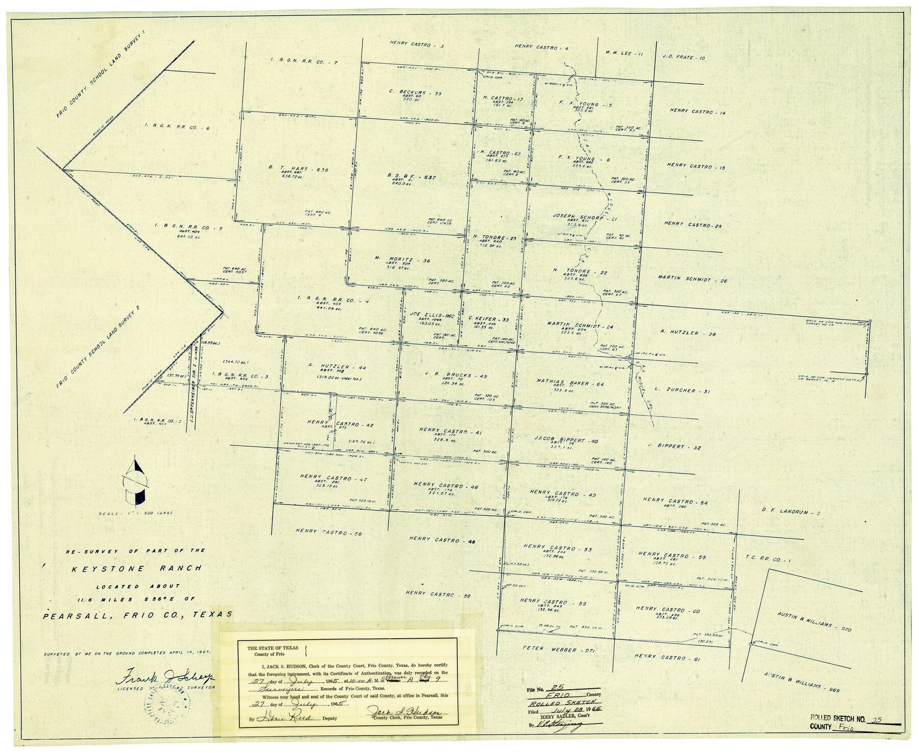 5925, Frio County Rolled Sketch 25, General Map Collection

