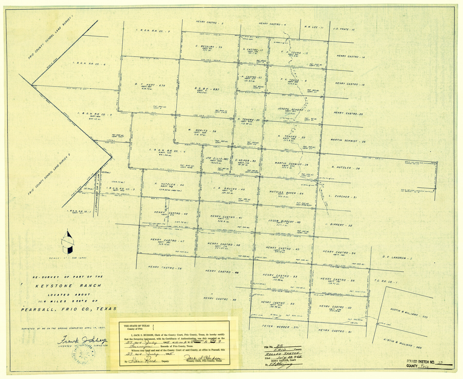 5925, Frio County Rolled Sketch 25, General Map Collection