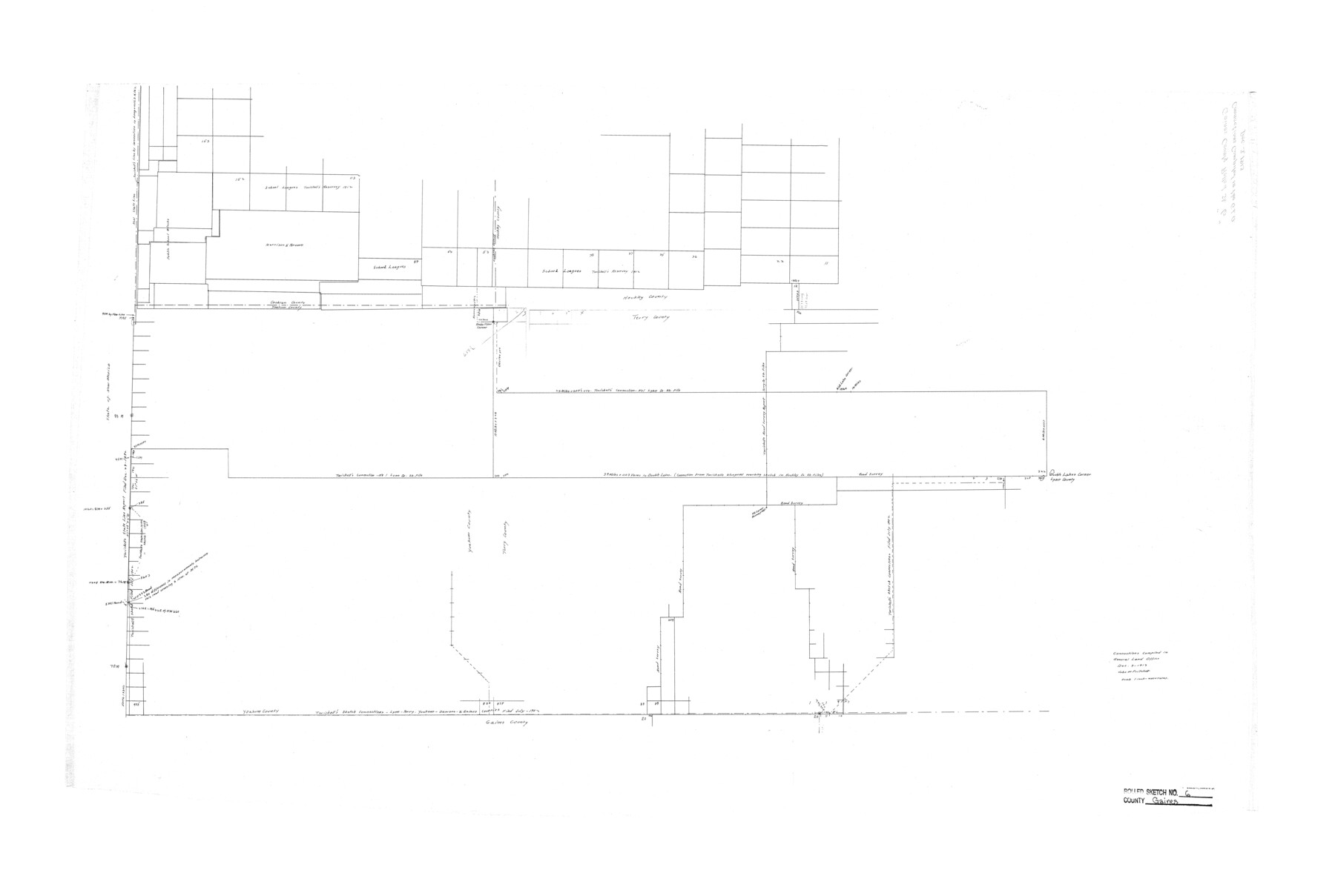 5927, Gaines County Rolled Sketch 6, General Map Collection