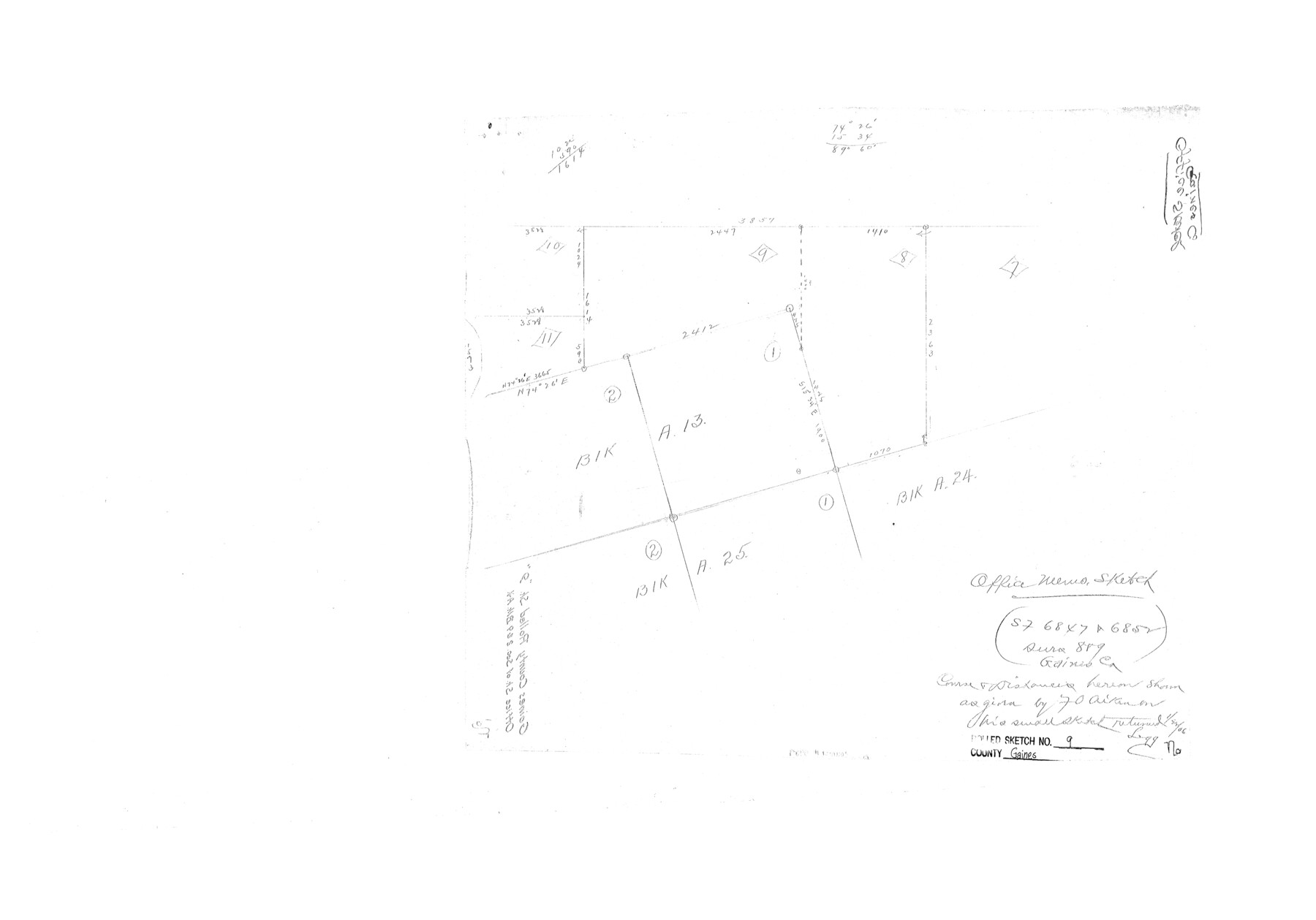 5929, Gaines County Rolled Sketch 9, General Map Collection