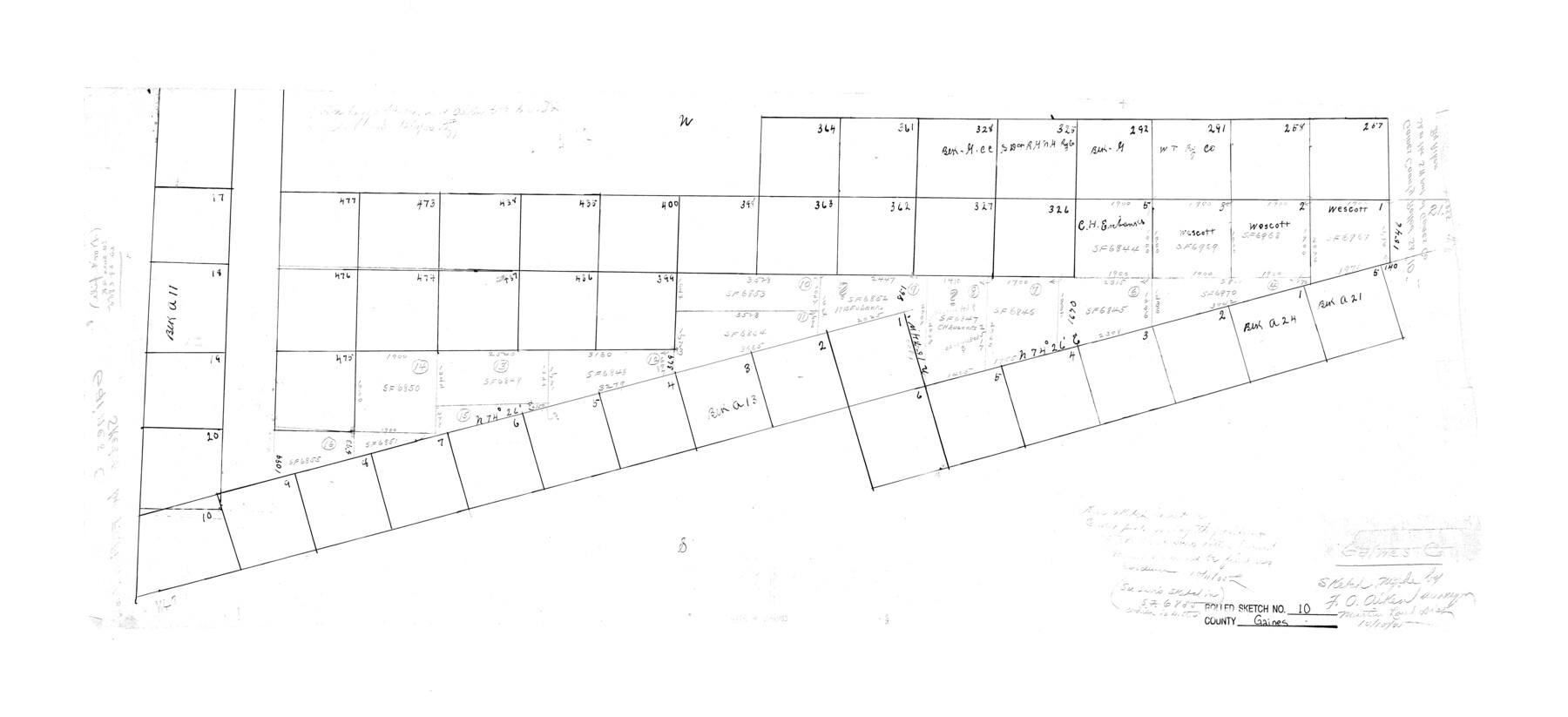 5930, Gaines County Rolled Sketch 10, General Map Collection