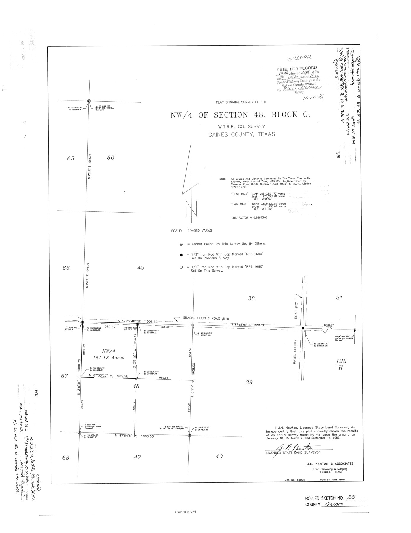 5941, Gaines County Rolled Sketch 28, General Map Collection