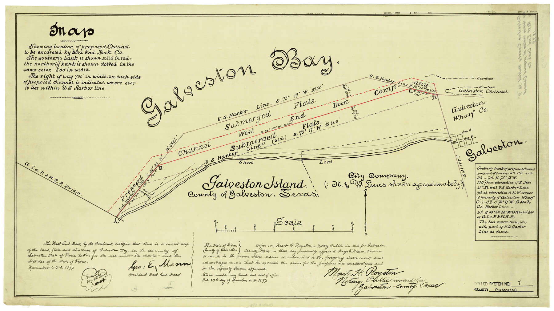 5950, Galveston County Rolled Sketch 7, General Map Collection