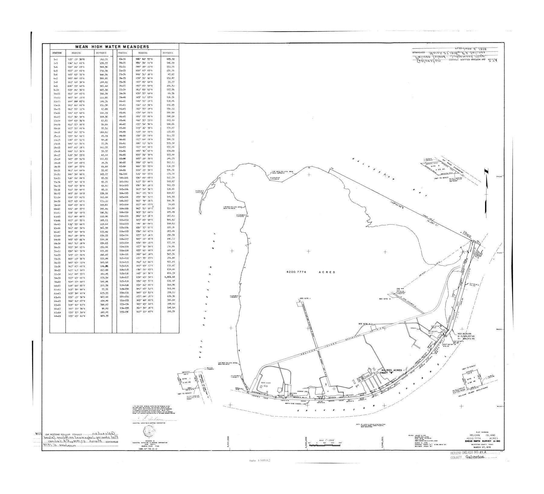 5962, Galveston County Rolled Sketch 27A, General Map Collection