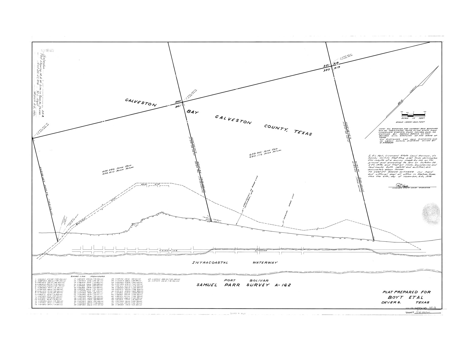 5967, Galveston County Rolled Sketch 34A, General Map Collection