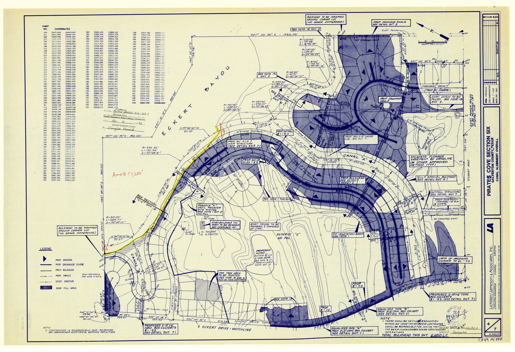 5974, Galveston County Rolled Sketch 44, General Map Collection