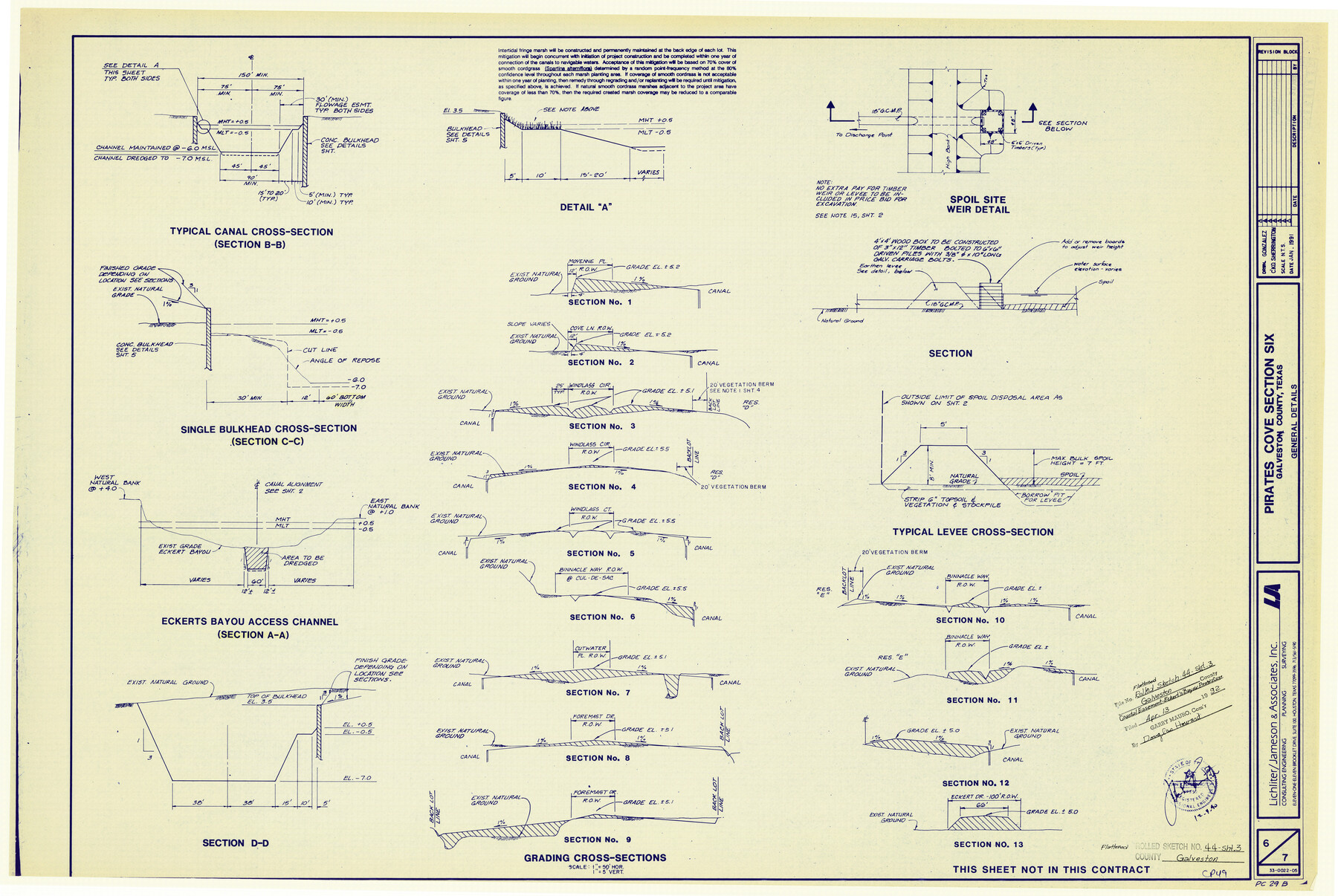 5975, Galveston County Rolled Sketch 44, General Map Collection