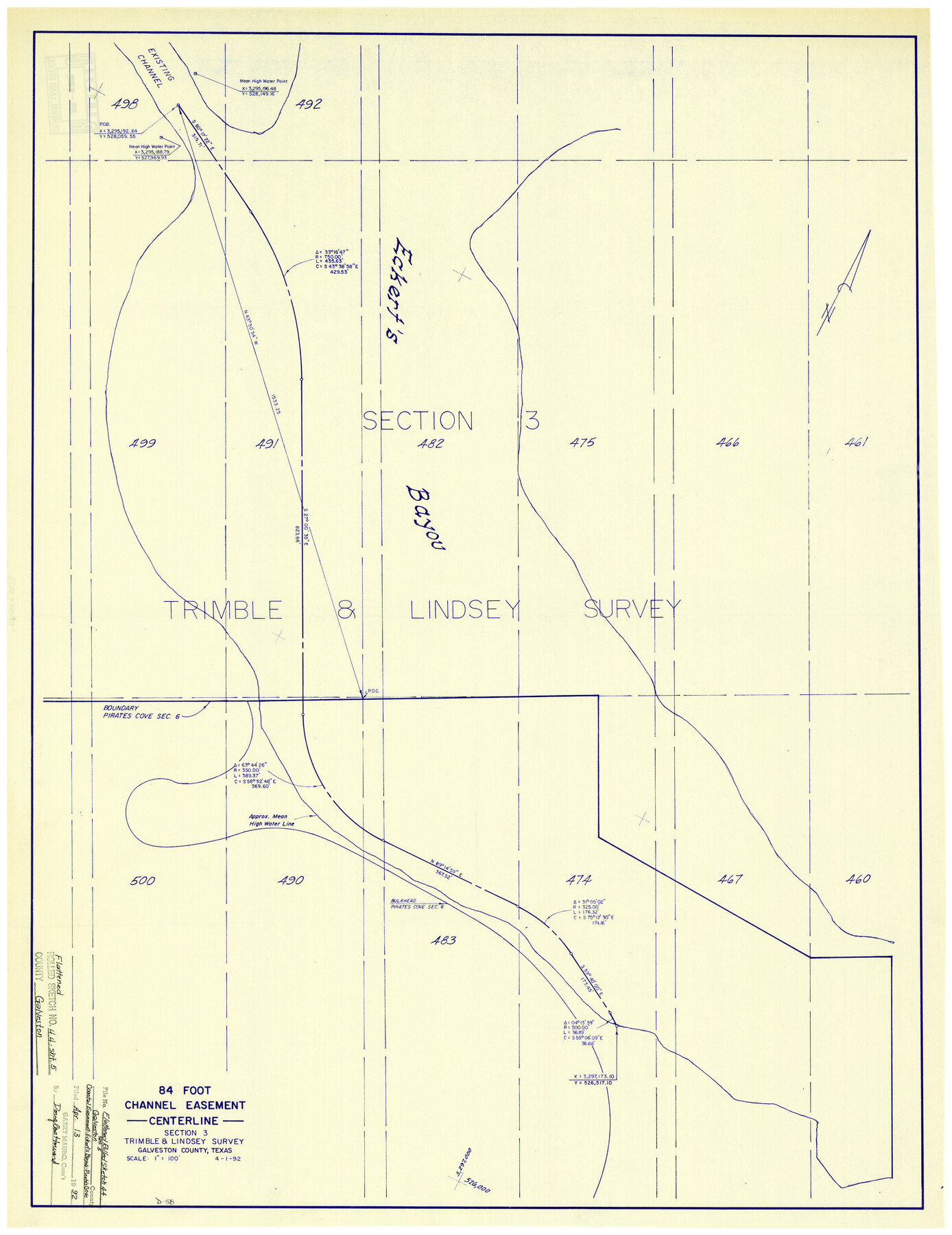 5977, Galveston County Rolled Sketch 44, General Map Collection