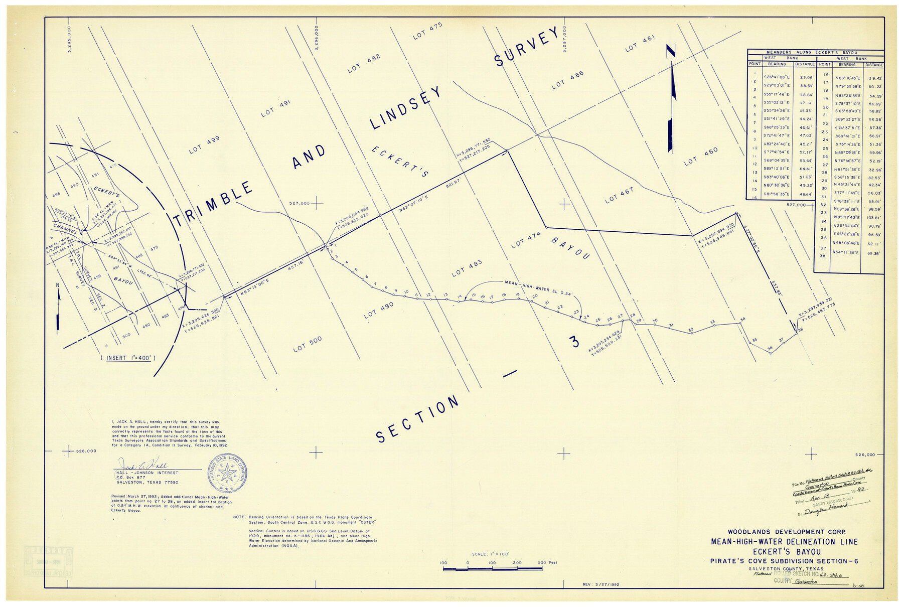 5978, Galveston County Rolled Sketch 44, General Map Collection