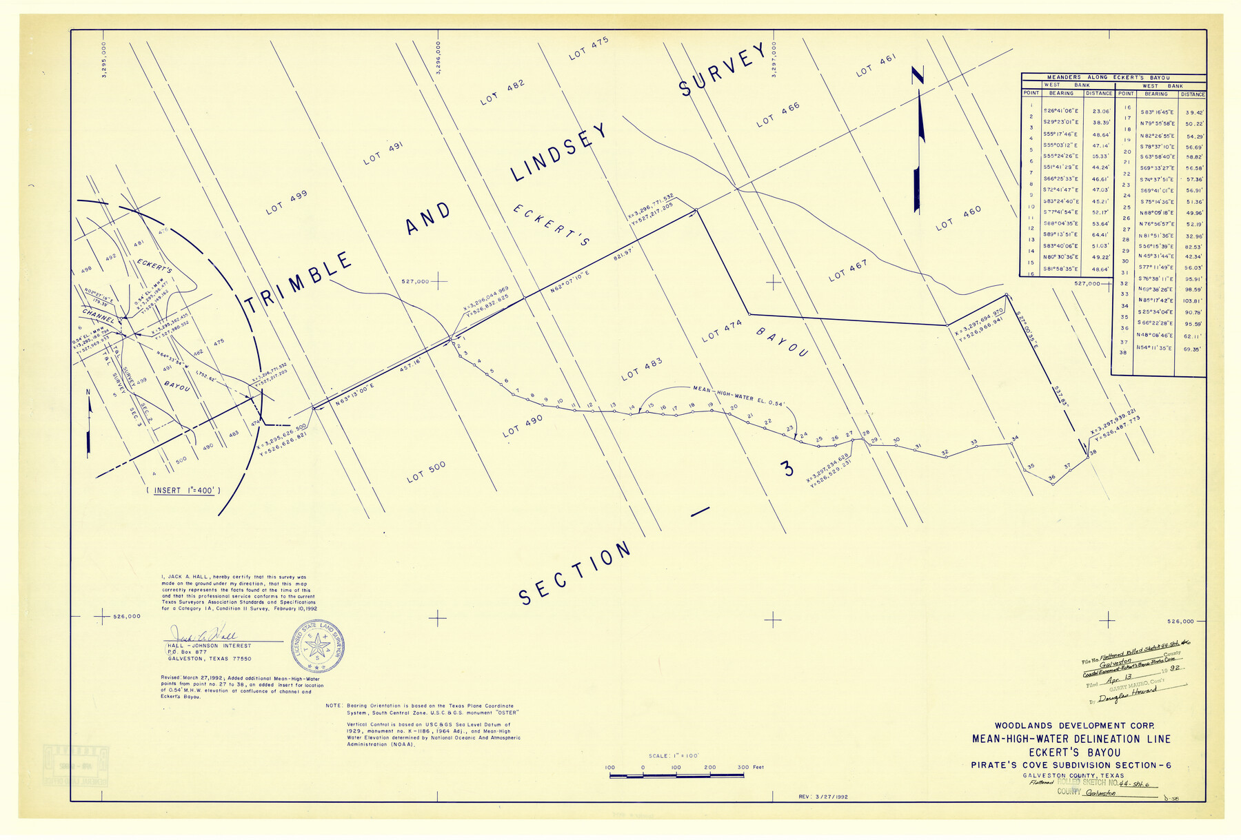 5978, Galveston County Rolled Sketch 44, General Map Collection