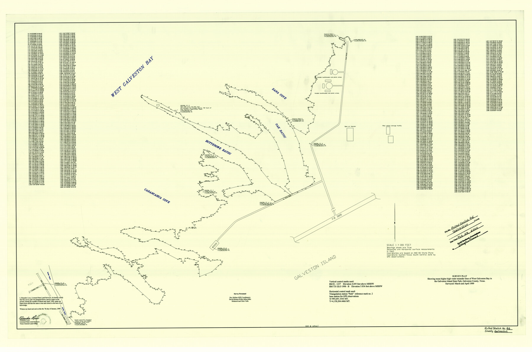 5981, Galveston County Rolled Sketch 46, General Map Collection