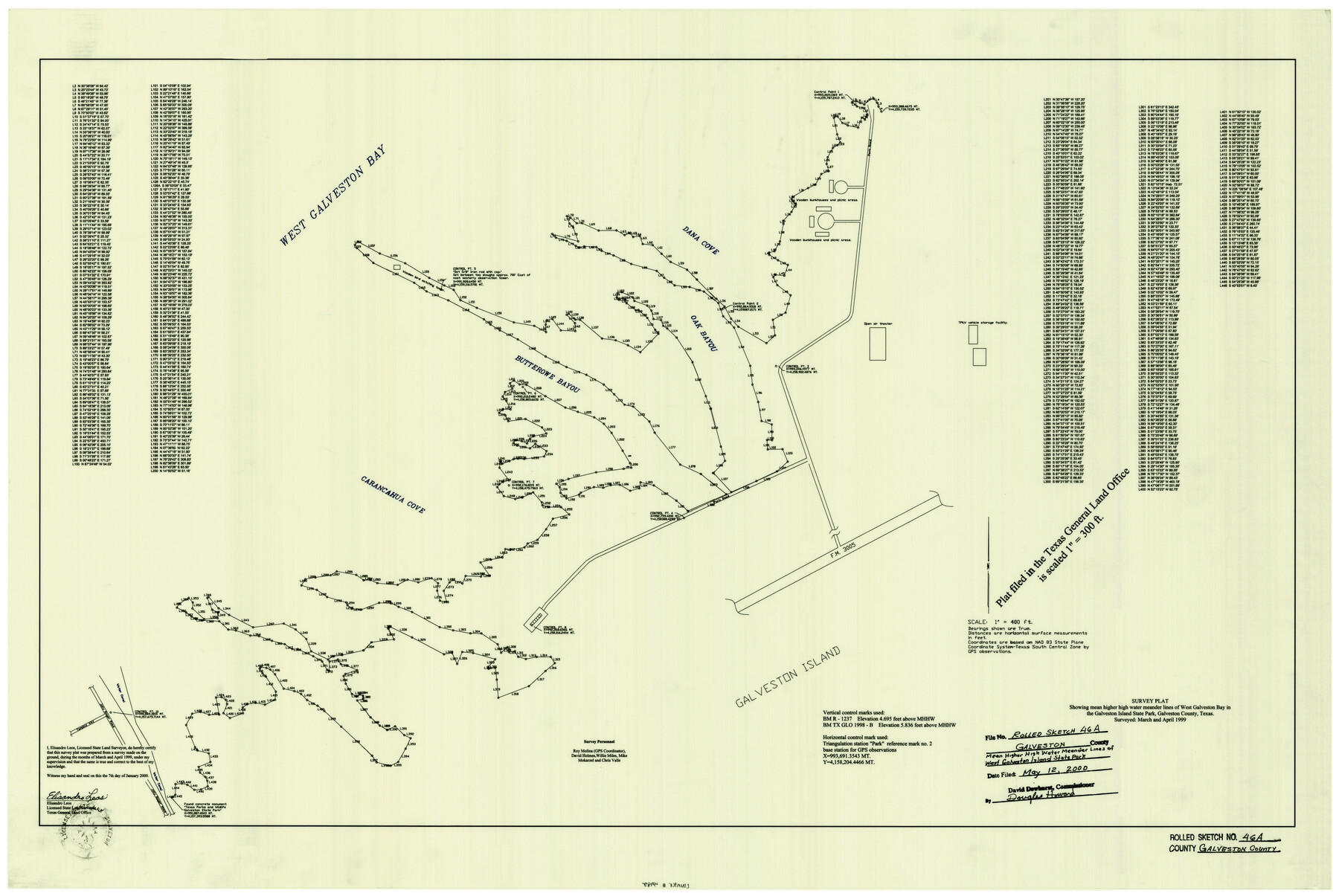 5982, Galveston County Rolled Sketch 46A, General Map Collection
