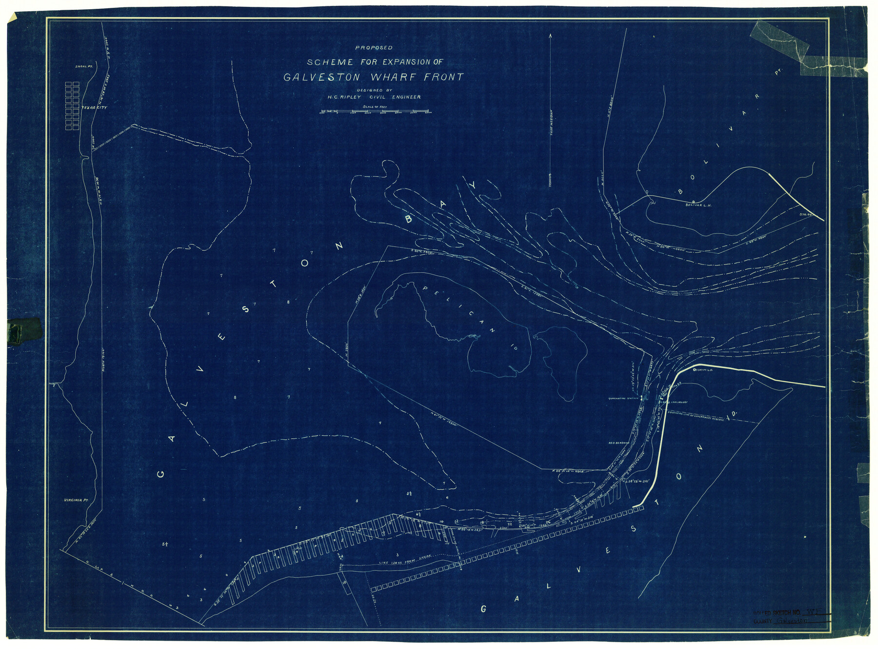 5991, Galveston County Rolled Sketch WF, General Map Collection