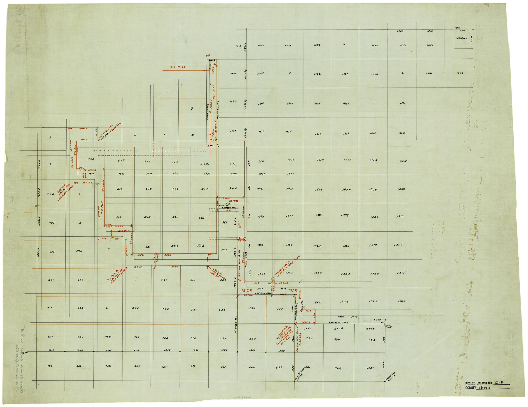 5996, Garza County Rolled Sketch 6B, General Map Collection
