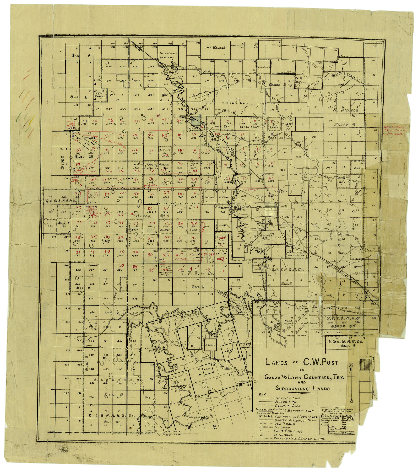 5998, Garza County Rolled Sketch 6D, General Map Collection